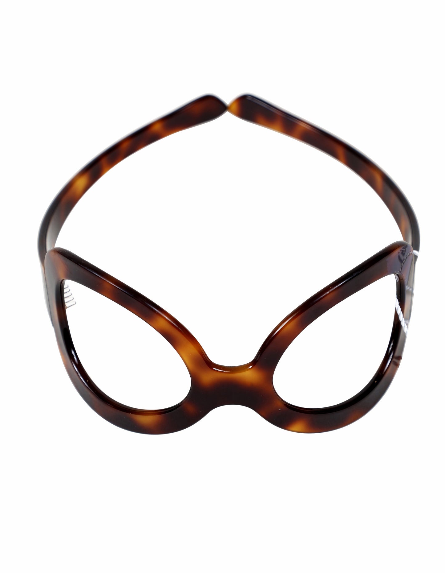 Bandeau en écaille de tortue marron avec grands détails ovales