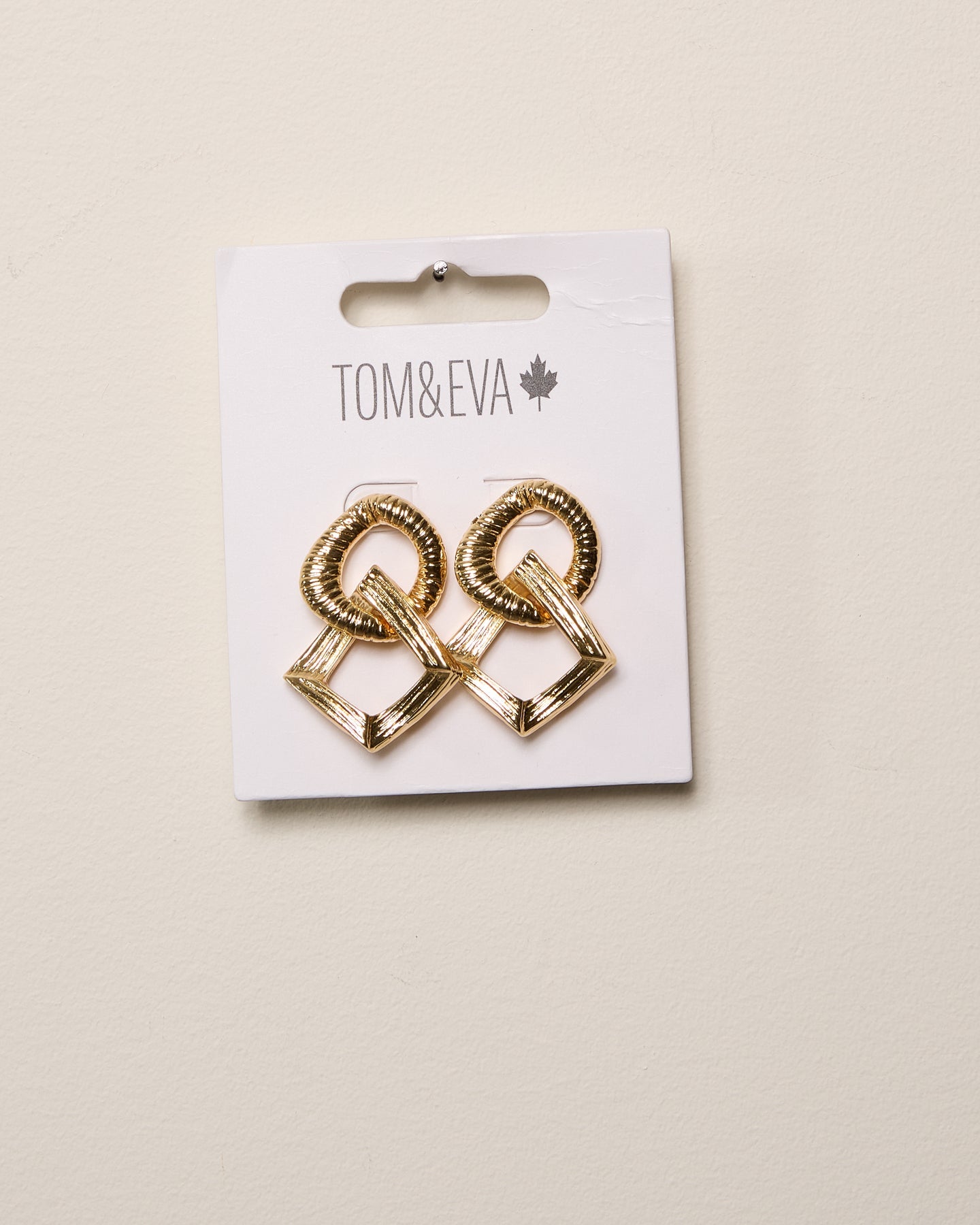 Boucles d’oreilles à maillons géométriques épais dorées