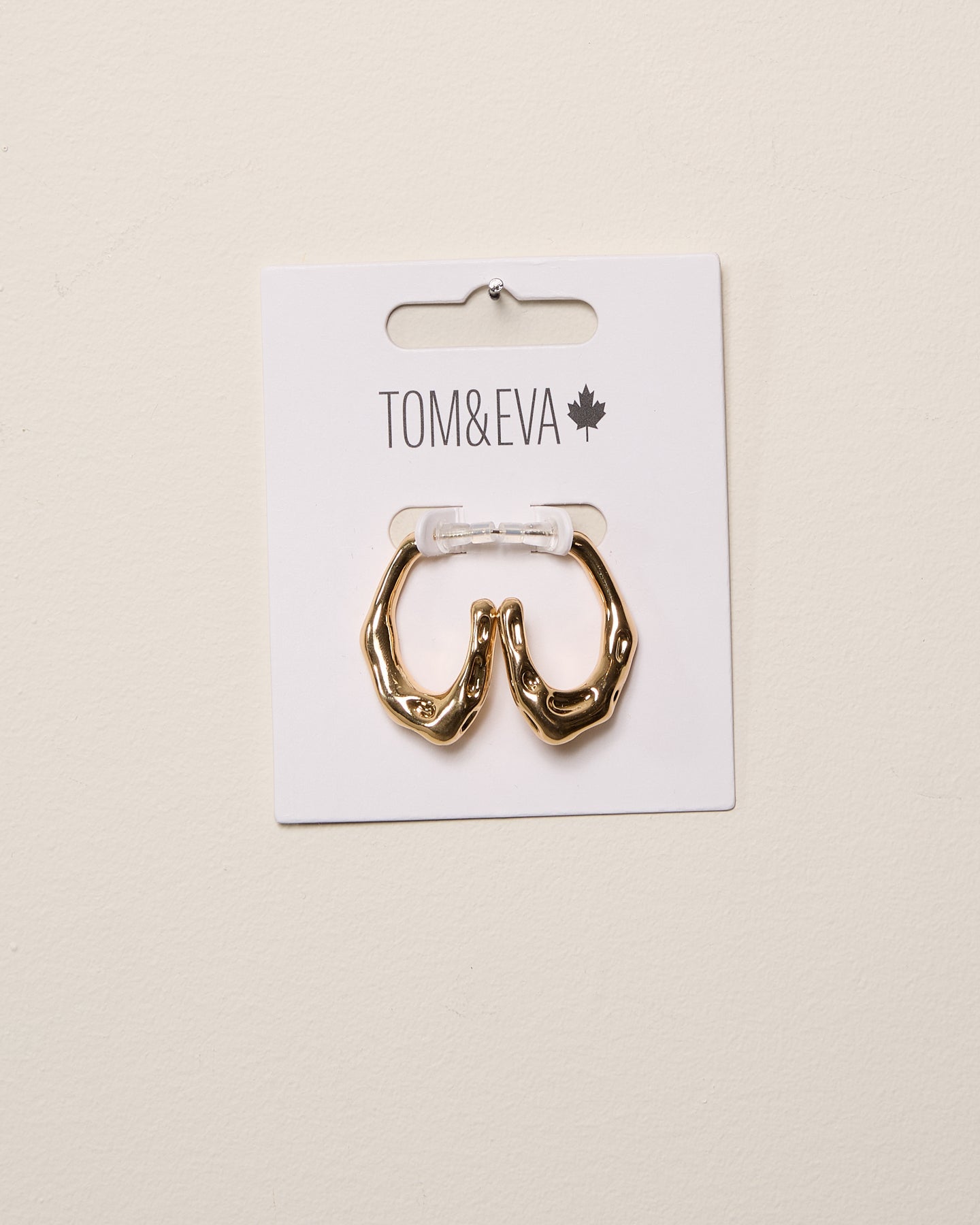 Gold Semi-Hoop Natural Hook Shape Earring