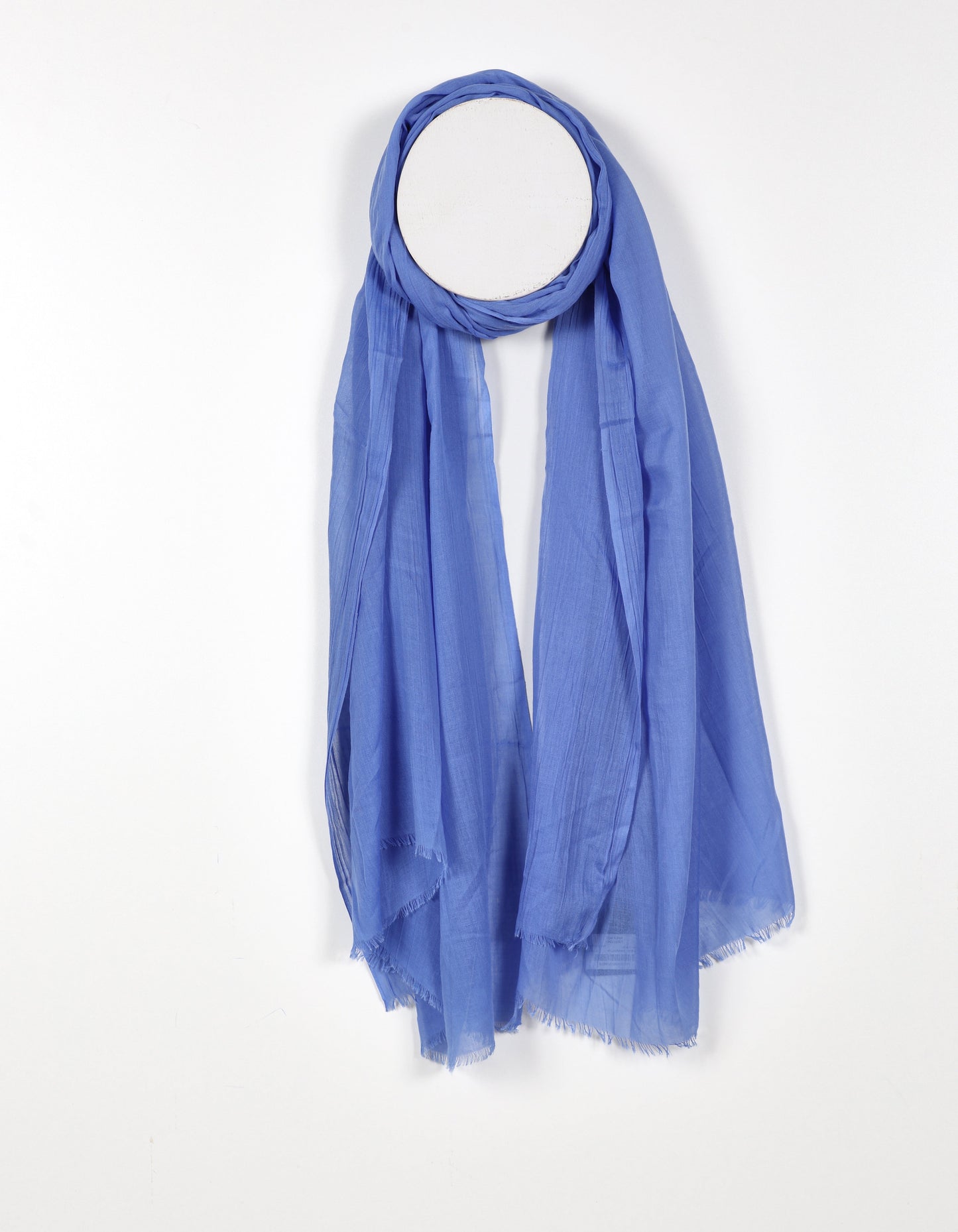 Blue - Semi-Transparent Soft Silky Scarf