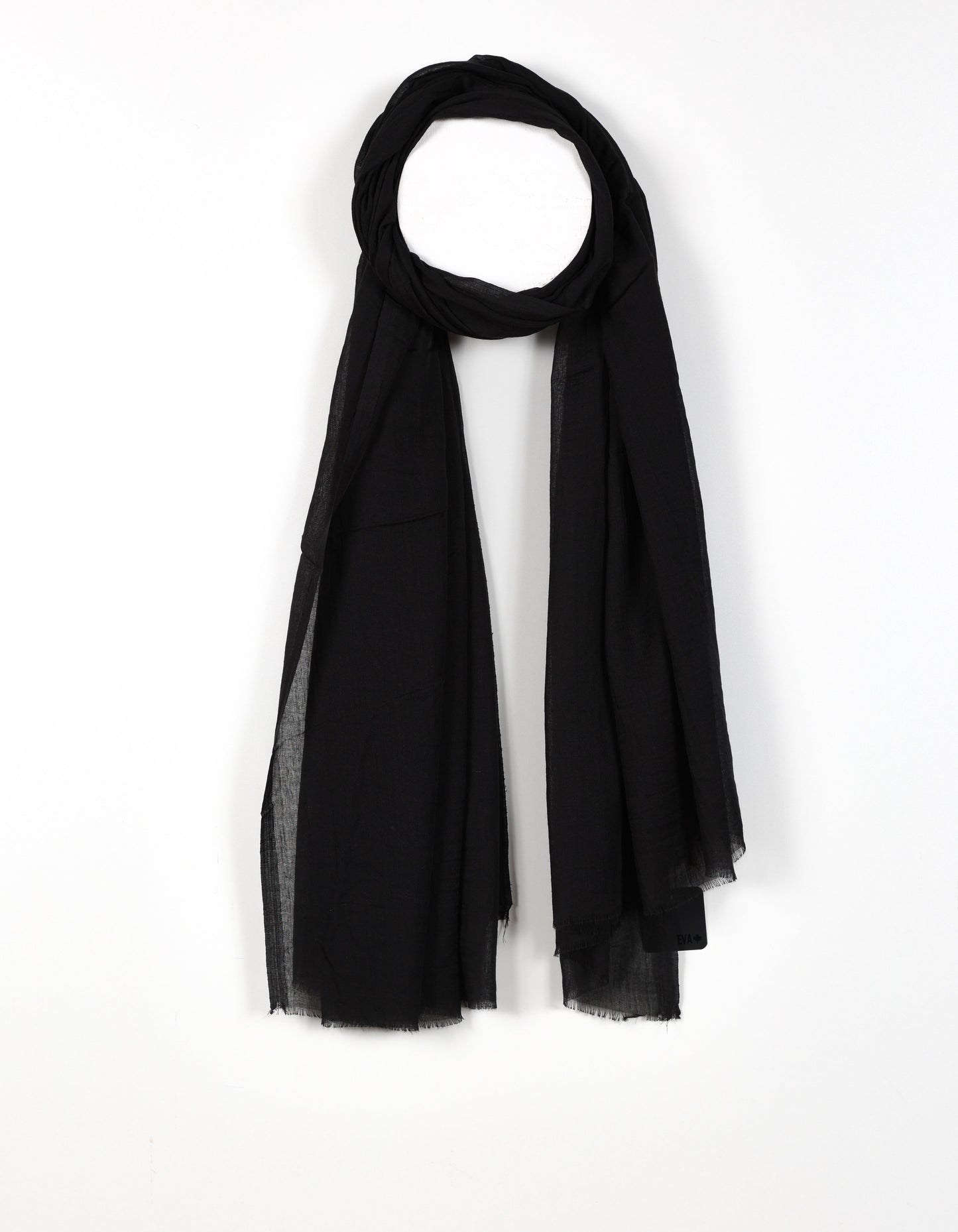 Black - Semi-Transparent Soft Silky Scarf