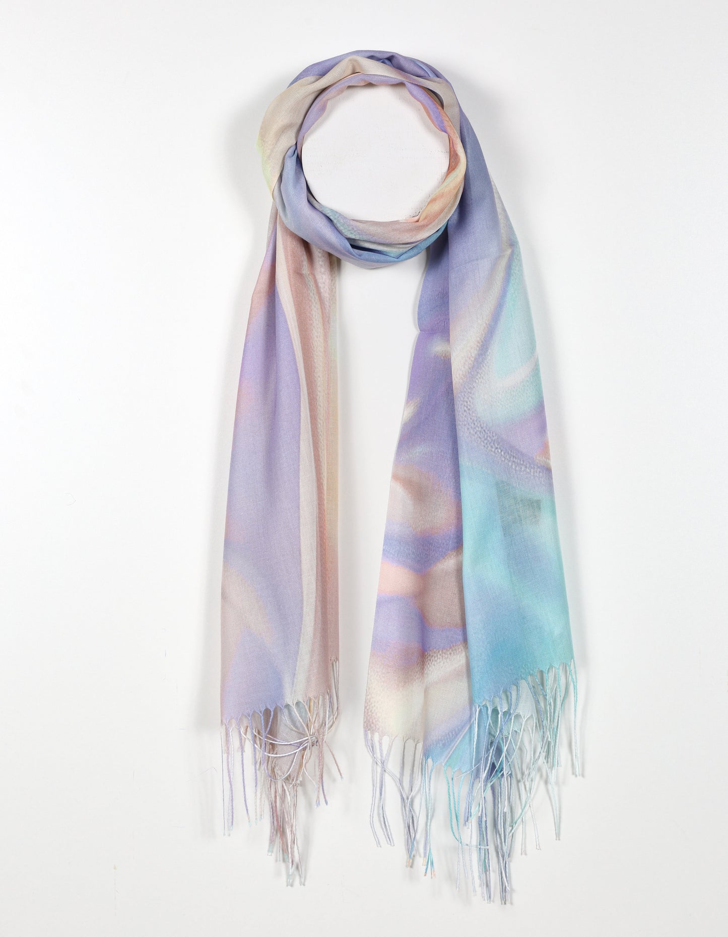 Abstract Print Scarf in Beige