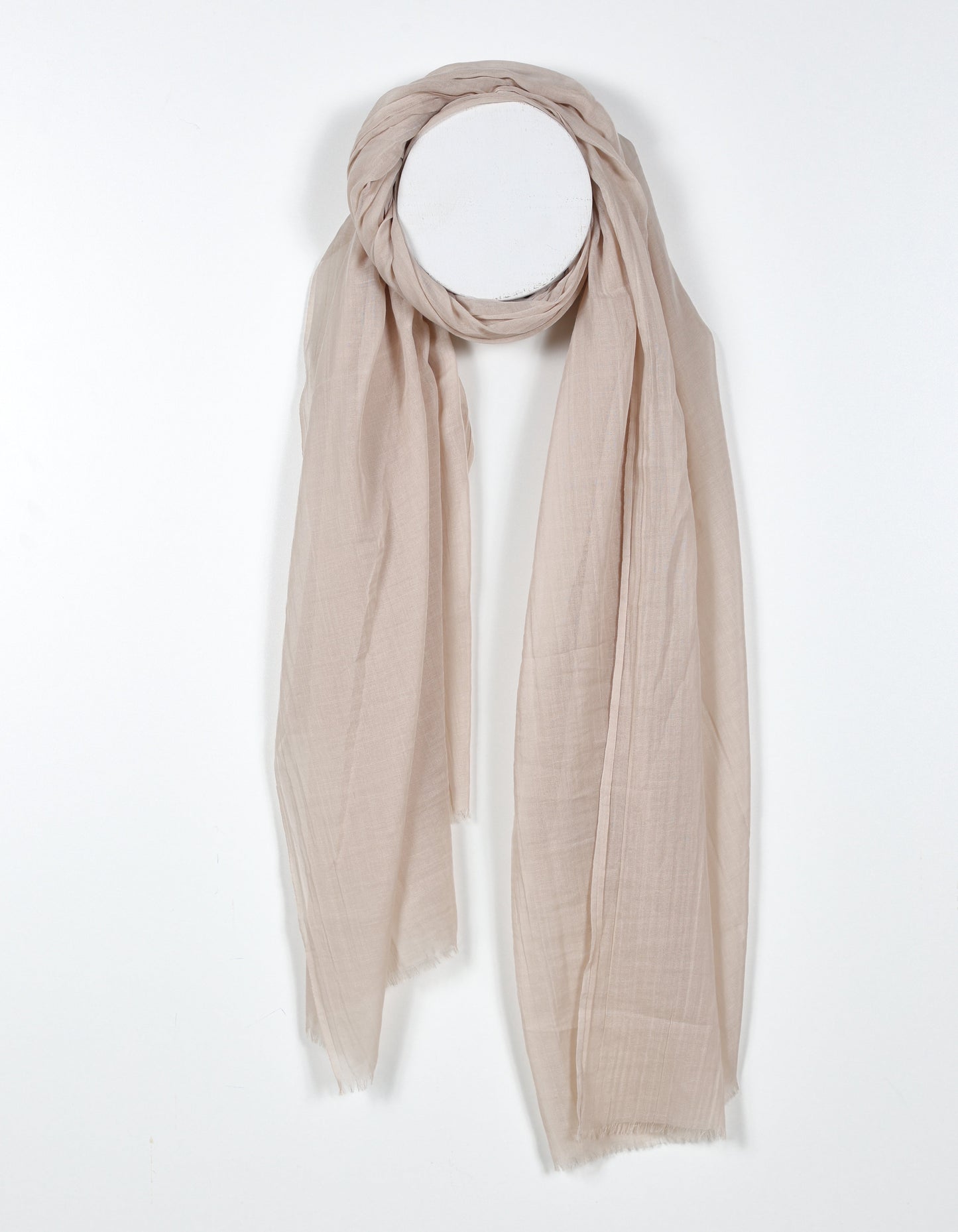 Taupe - Semi-Transparent Soft Silky Scarf