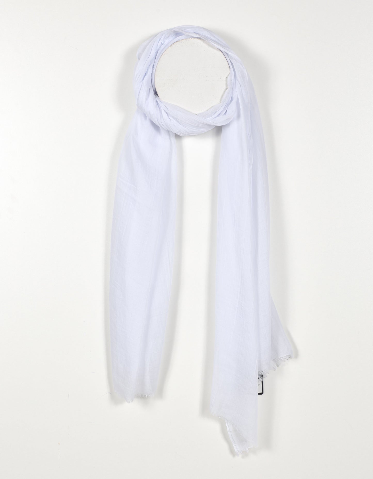 White - Semi-Transparent Soft Silky Scarf