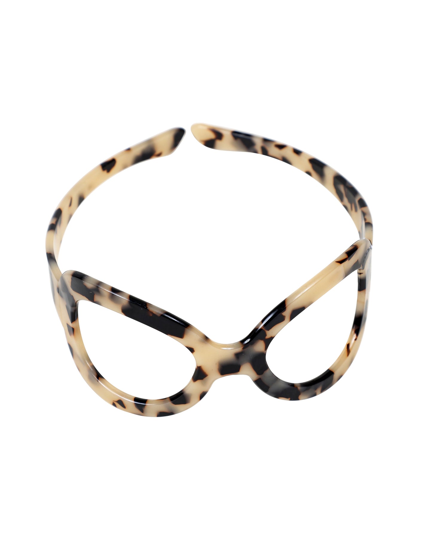 Bandeau beige écaille de tortue avec grands détails ovales