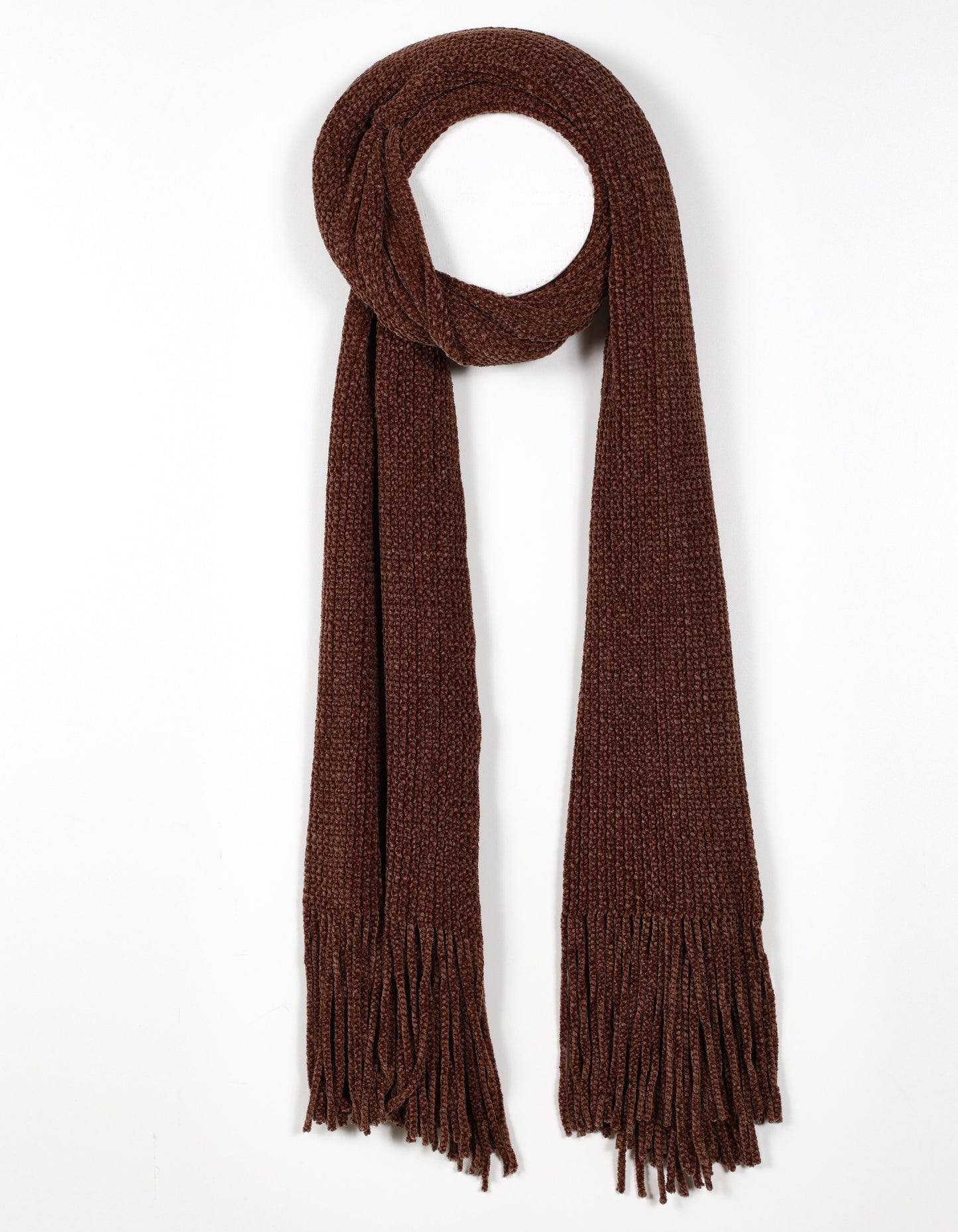 Ultra Soft Brown Knit Scarf