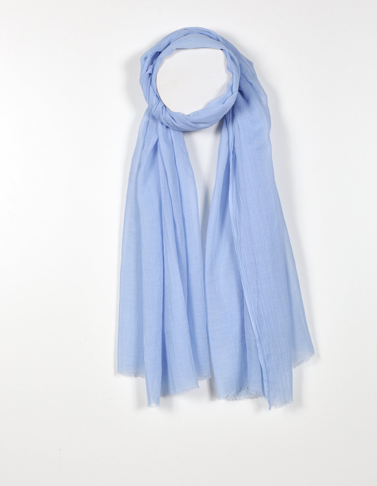 Light Blue - Semi-Transparent Soft Silky Scarf