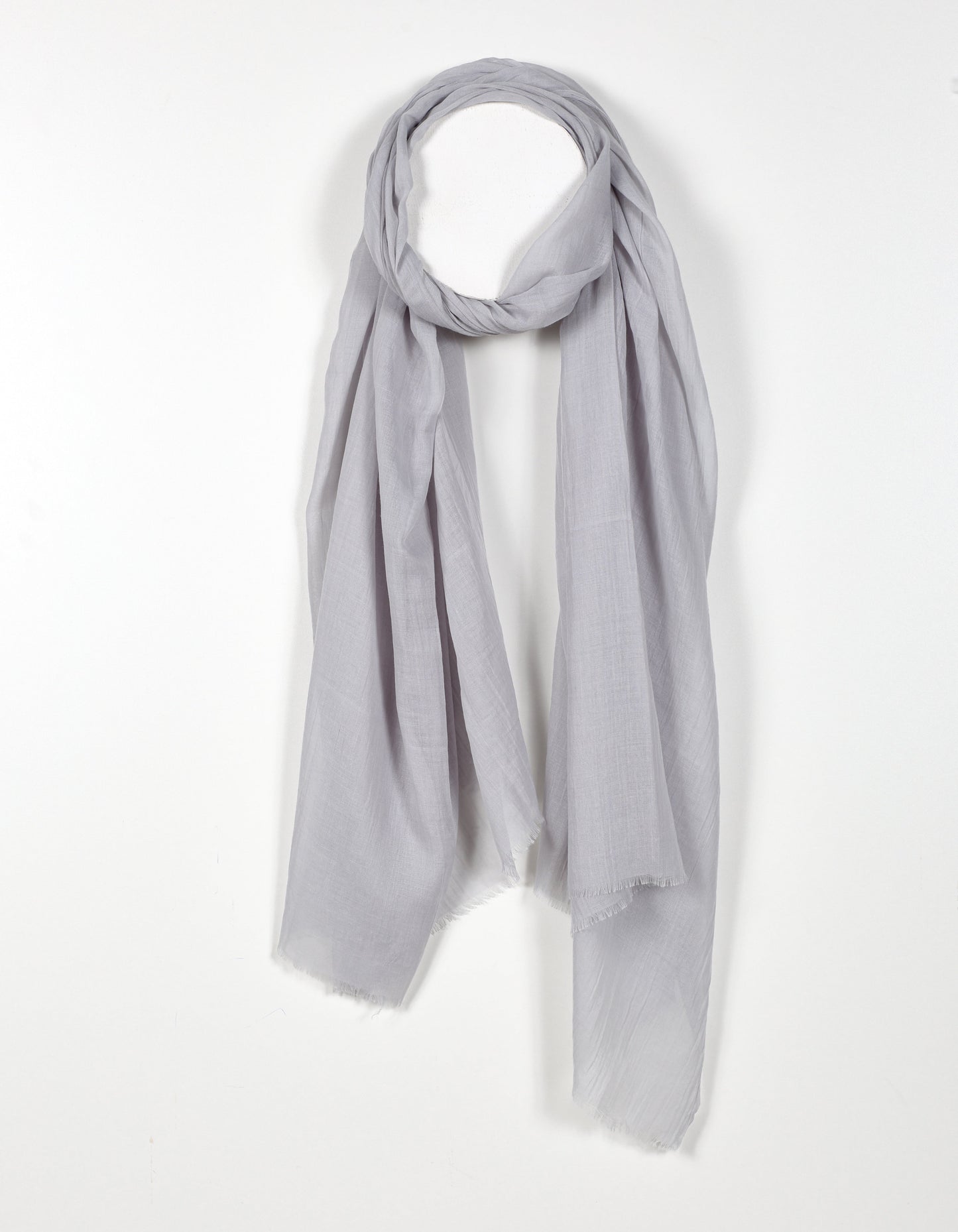 Light Grey - Semi-Transparent Soft Silky Scarf