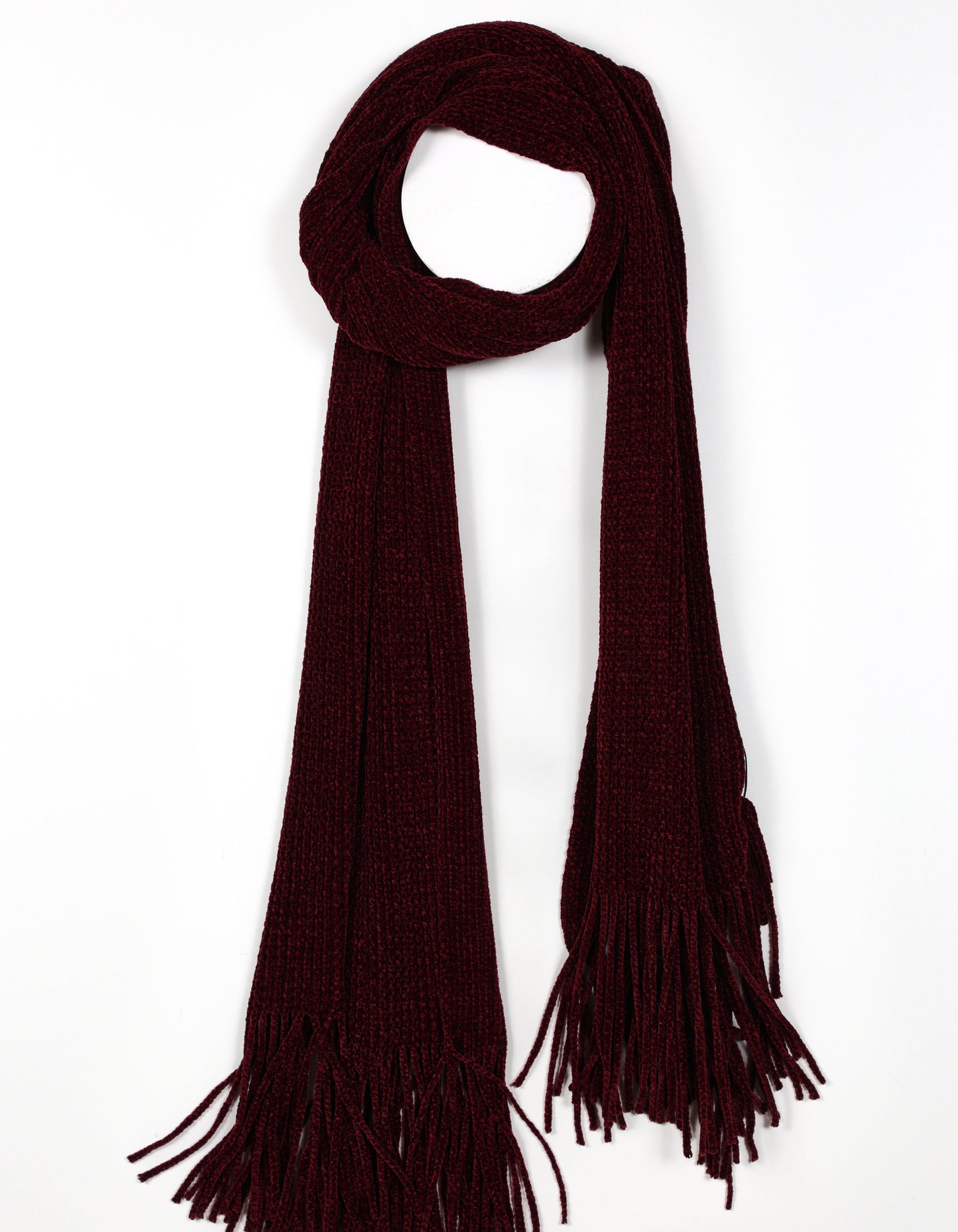 Ultra Soft Wine Knit Scarf