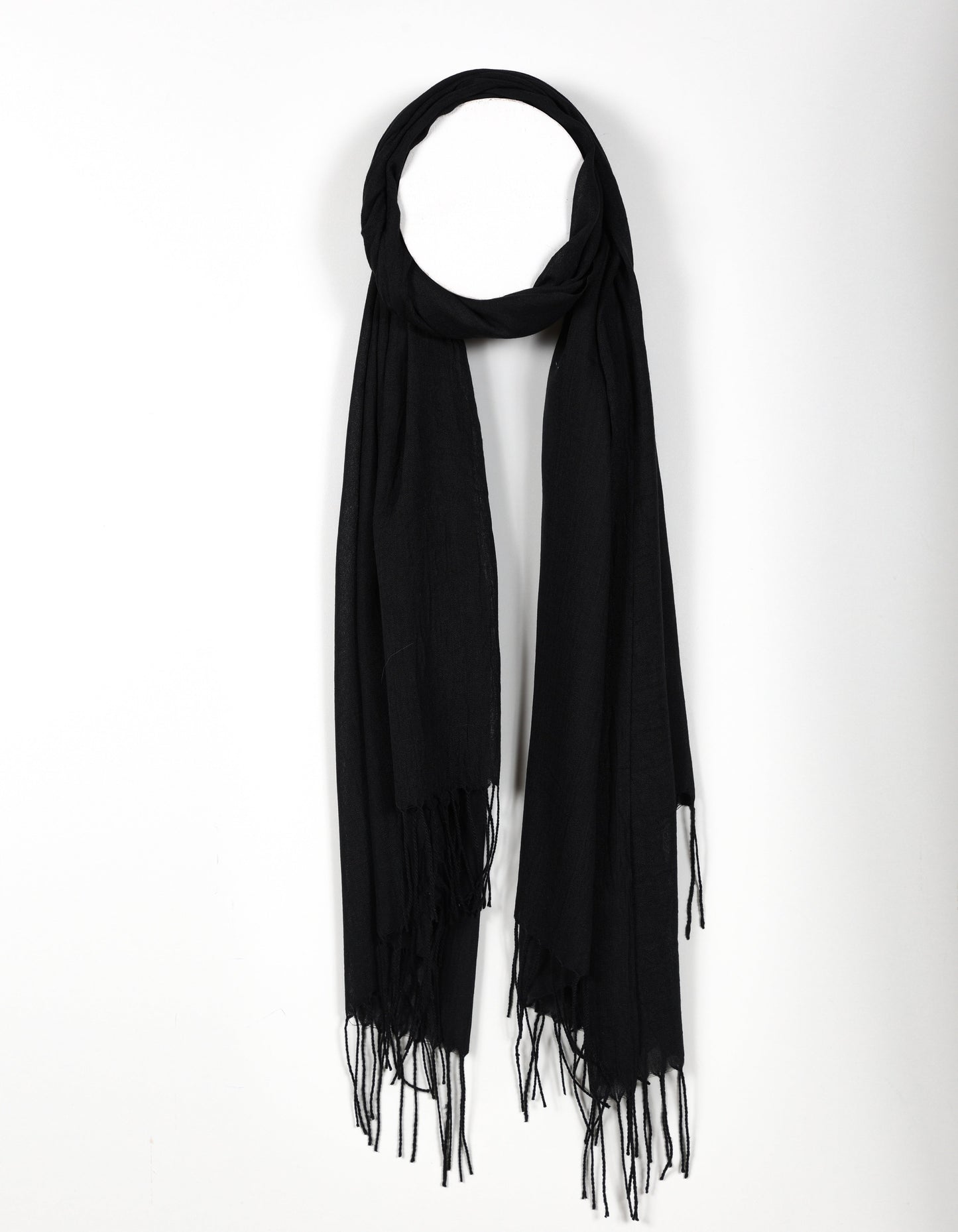 Soft Draped Scarf in Black
