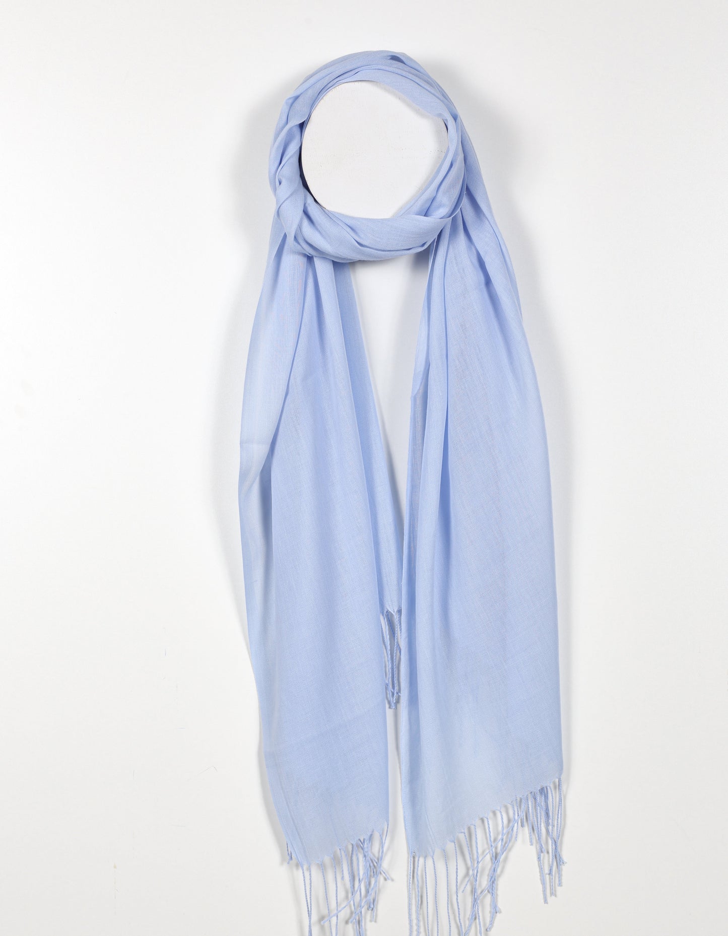 Soft Draped Scarf in Light Blue