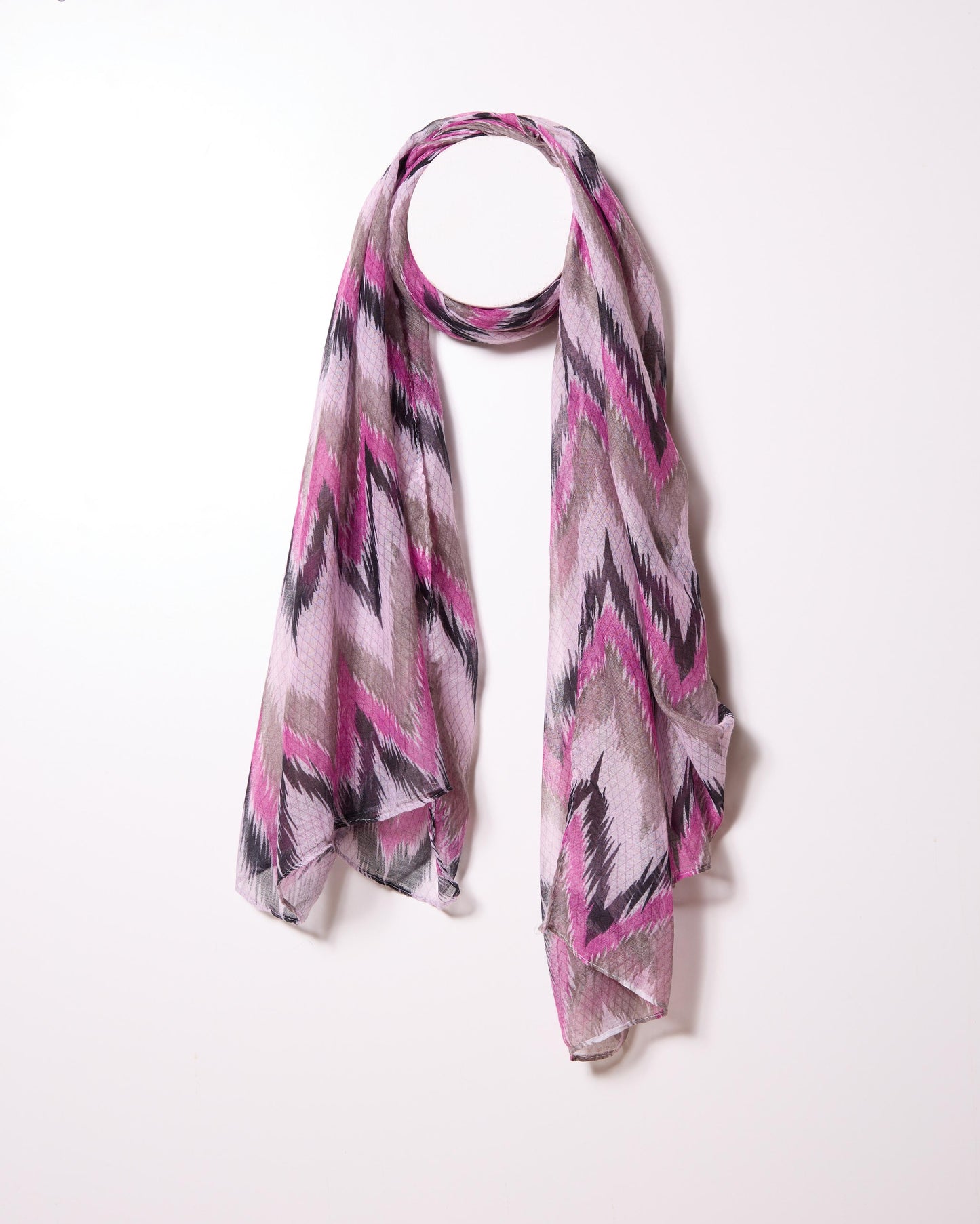 Purple Combo Abstract Chevron Scarf