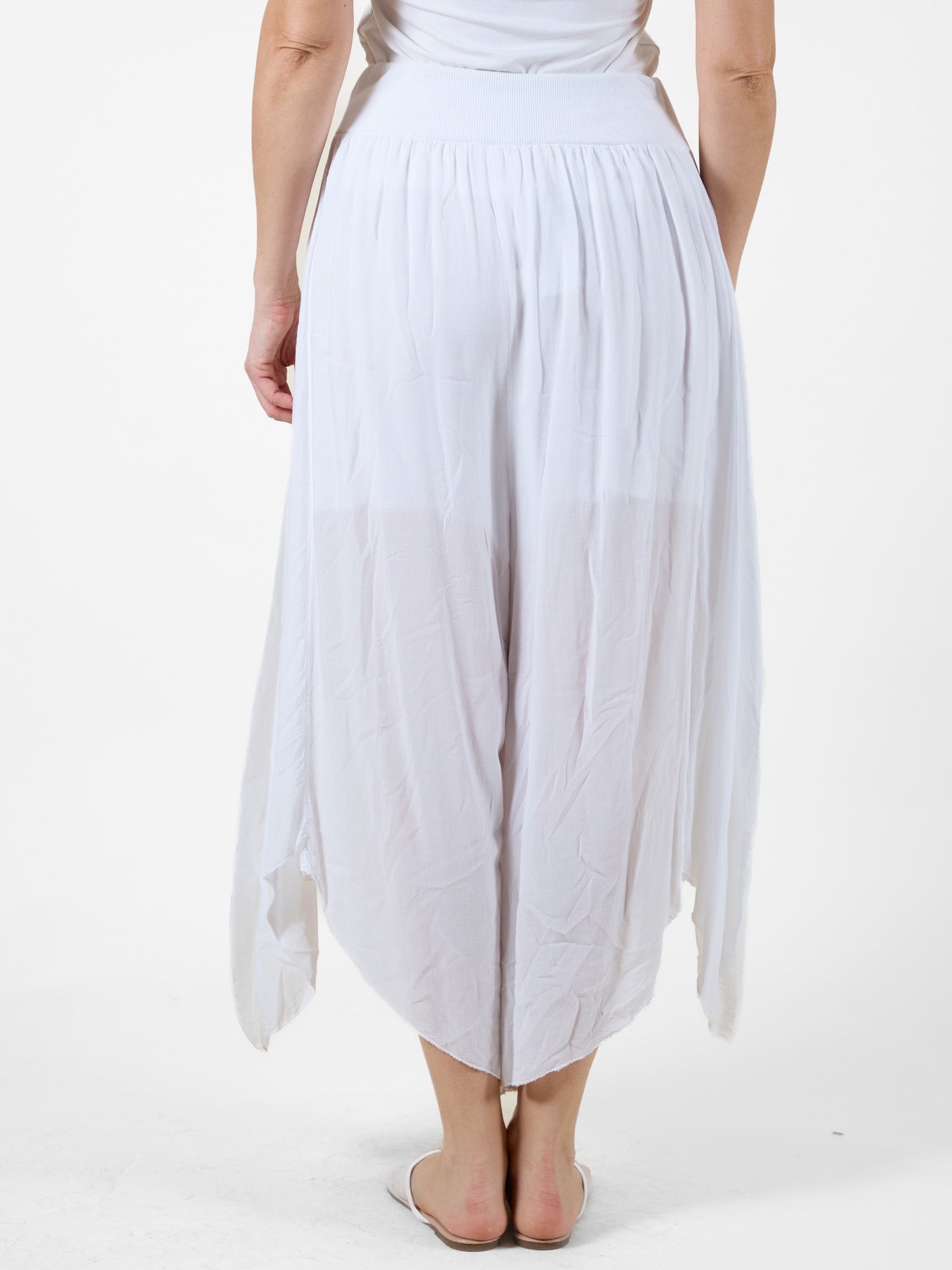 Pantalon style portefeuille blanc