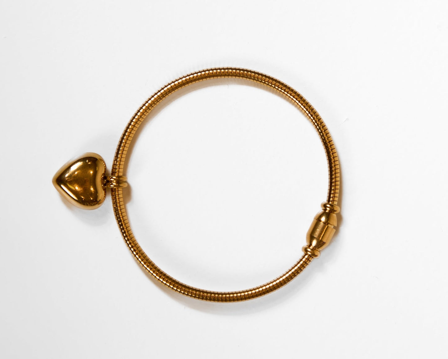 Bracelet à breloque cœur doré