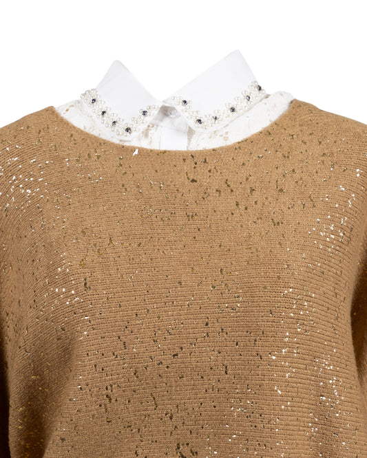 Lace Collar Dickie with Pearl Detailing