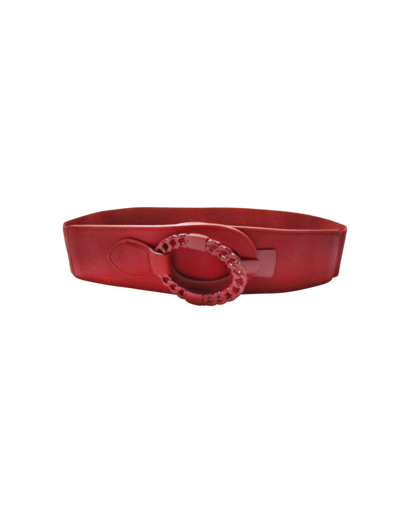 Ceinture rouge avec boucle chaîne