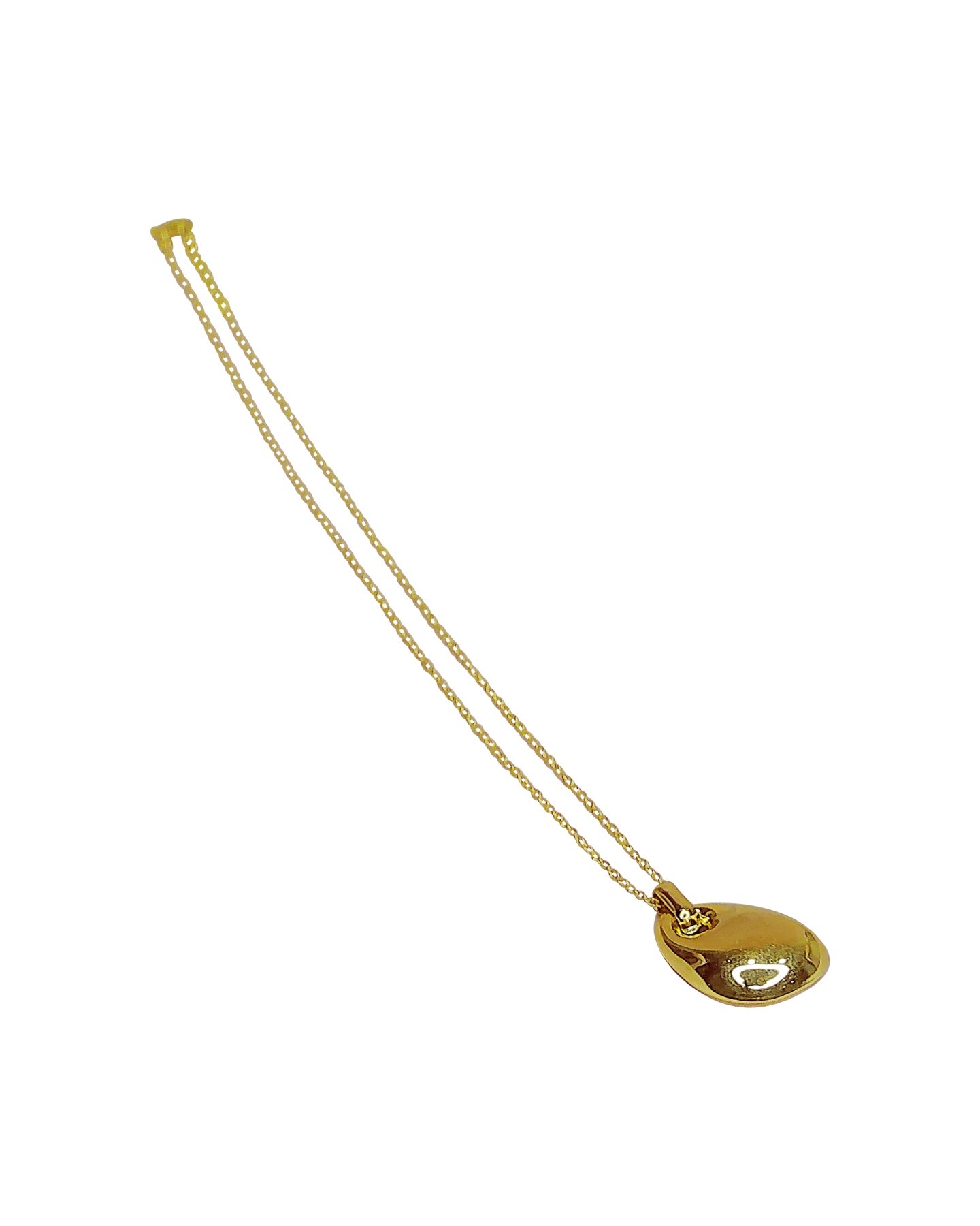 Gold Necklace with Unique Drop Pendant