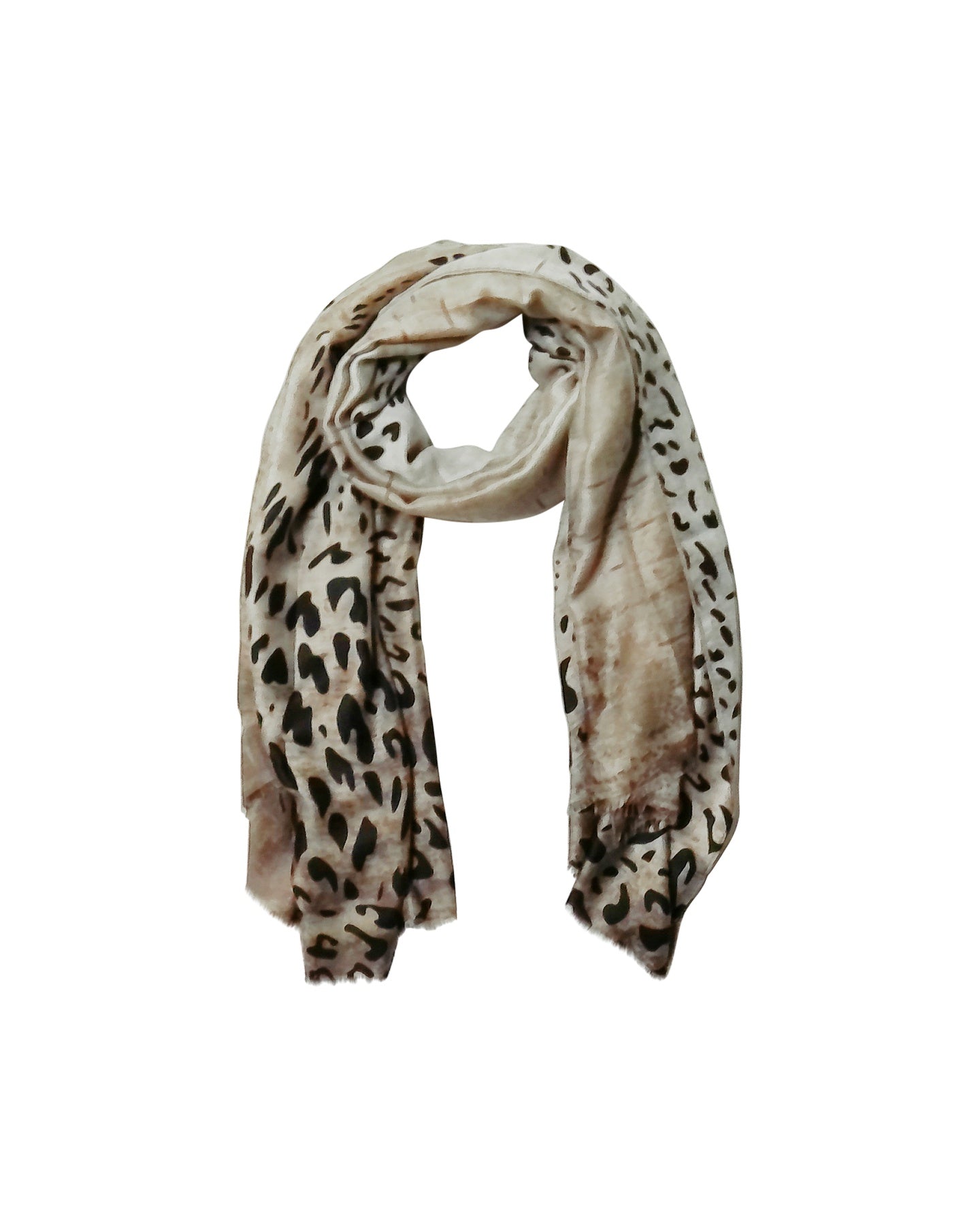 Taupe Leopard Pattern Scarf