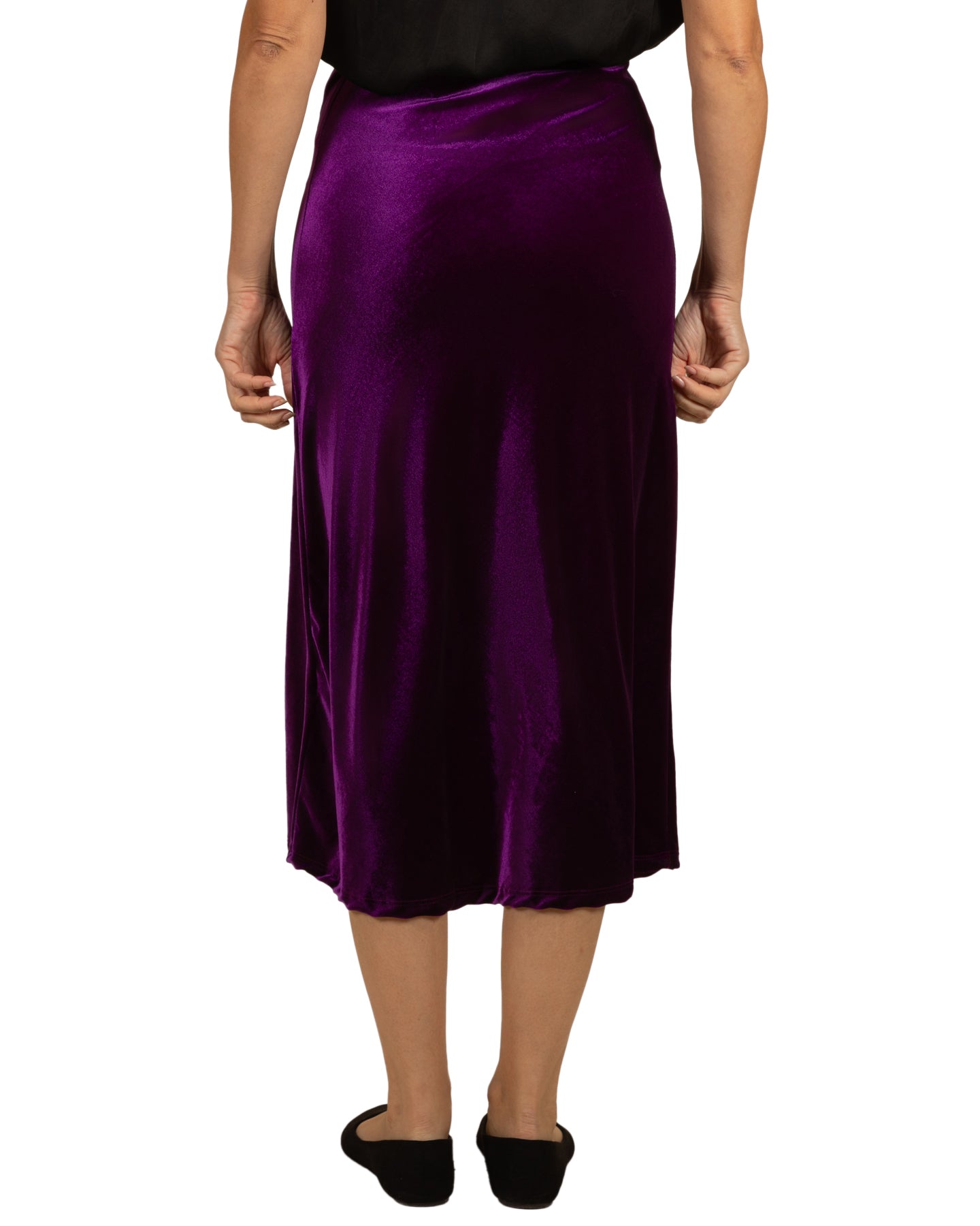 Raisin Pull On Velour Skirt