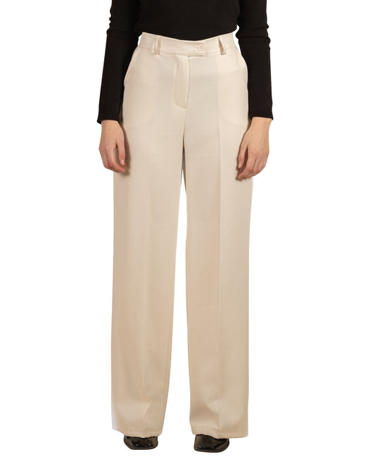 Ivory Tuxedo 1 Button Zip Front Pant