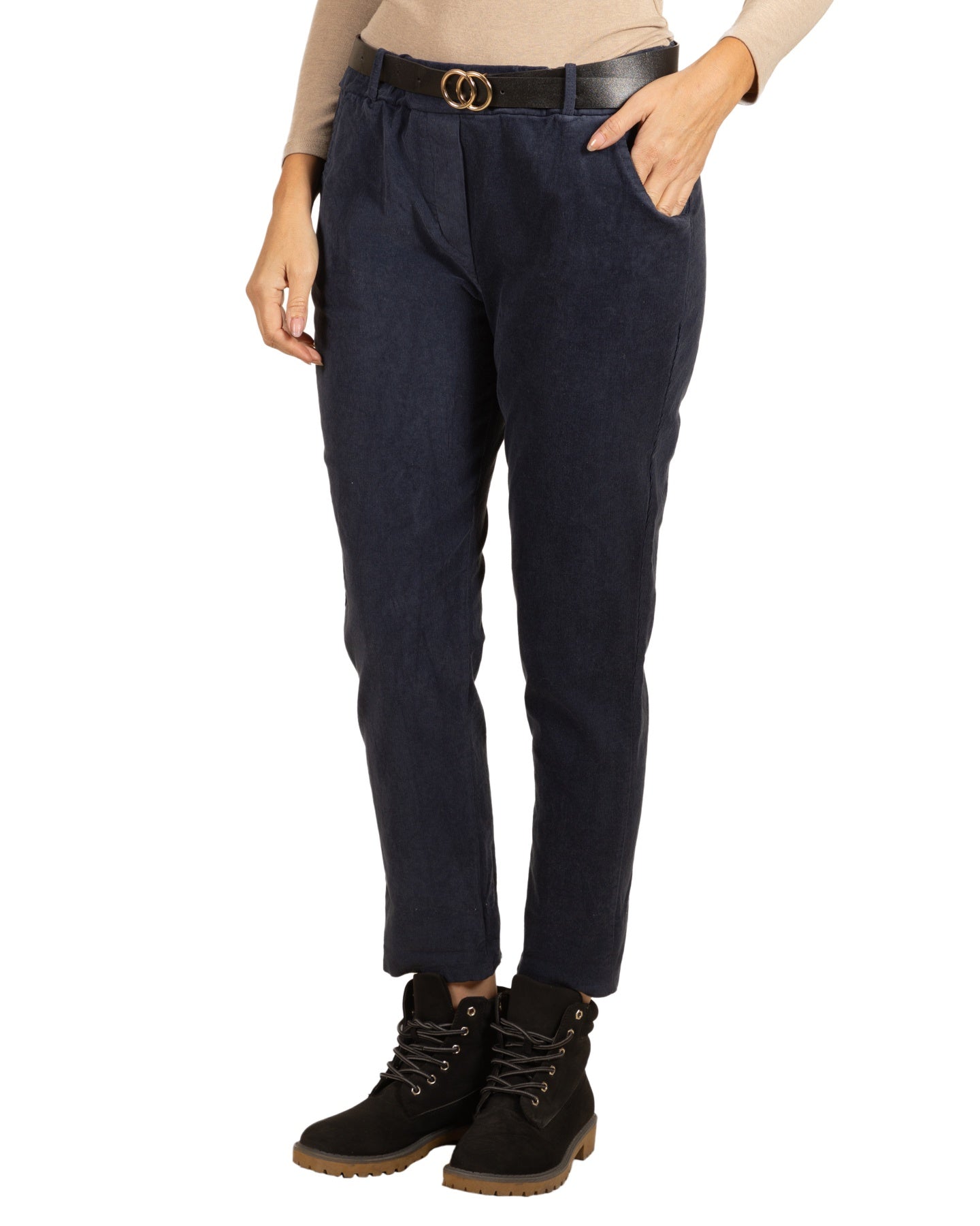 Midnight Belted Mini Bib 2 Pocket Pant