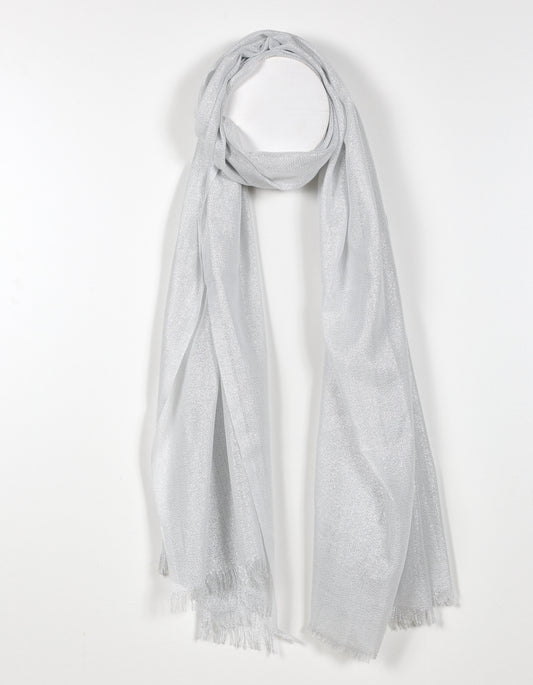Lightweight Sparkling Scarf in White