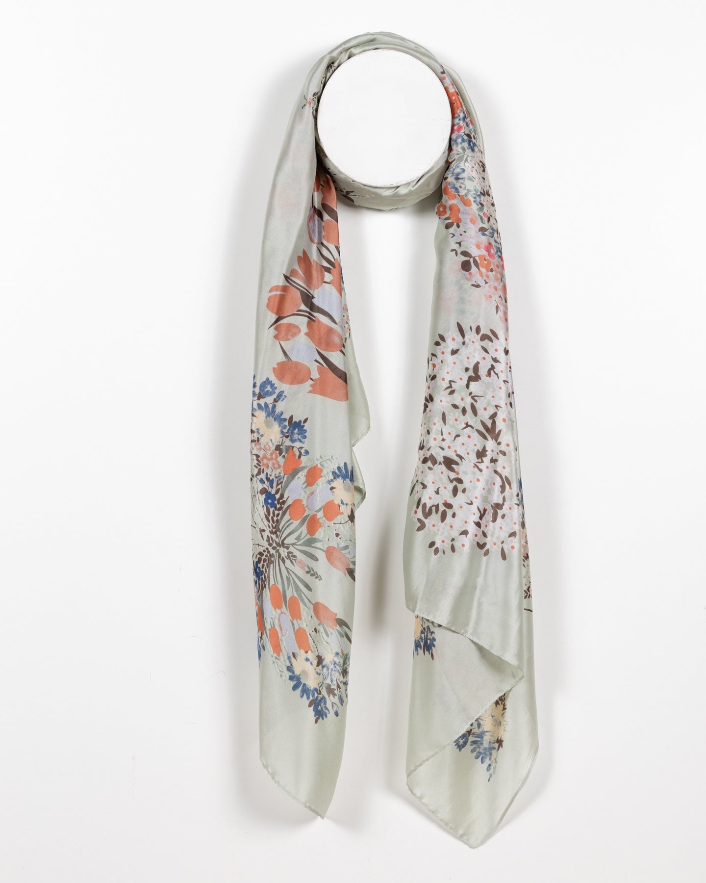 Écharpe semi-transparente olive