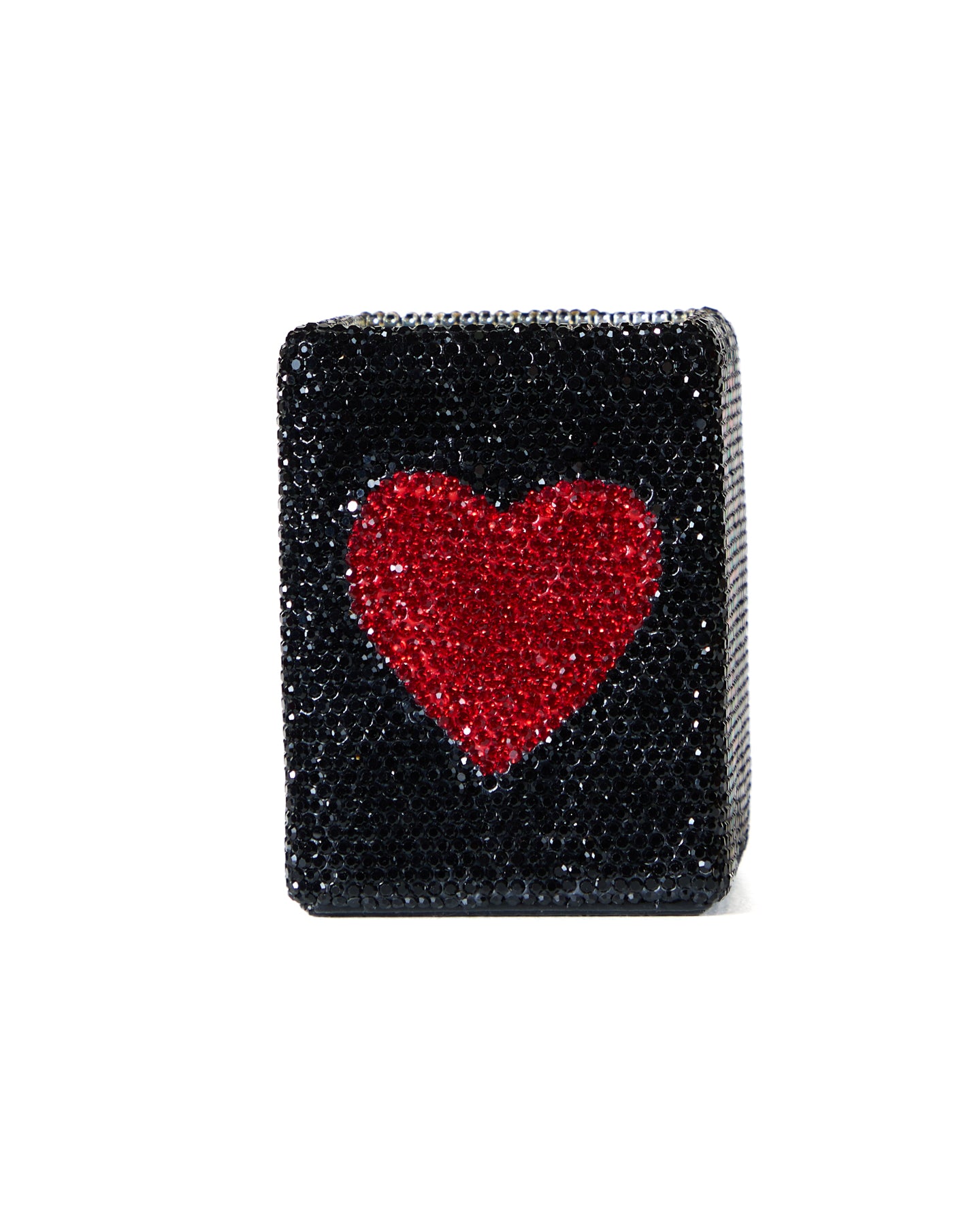 Swarovski Black Desk Pencil Holder with Red Heart