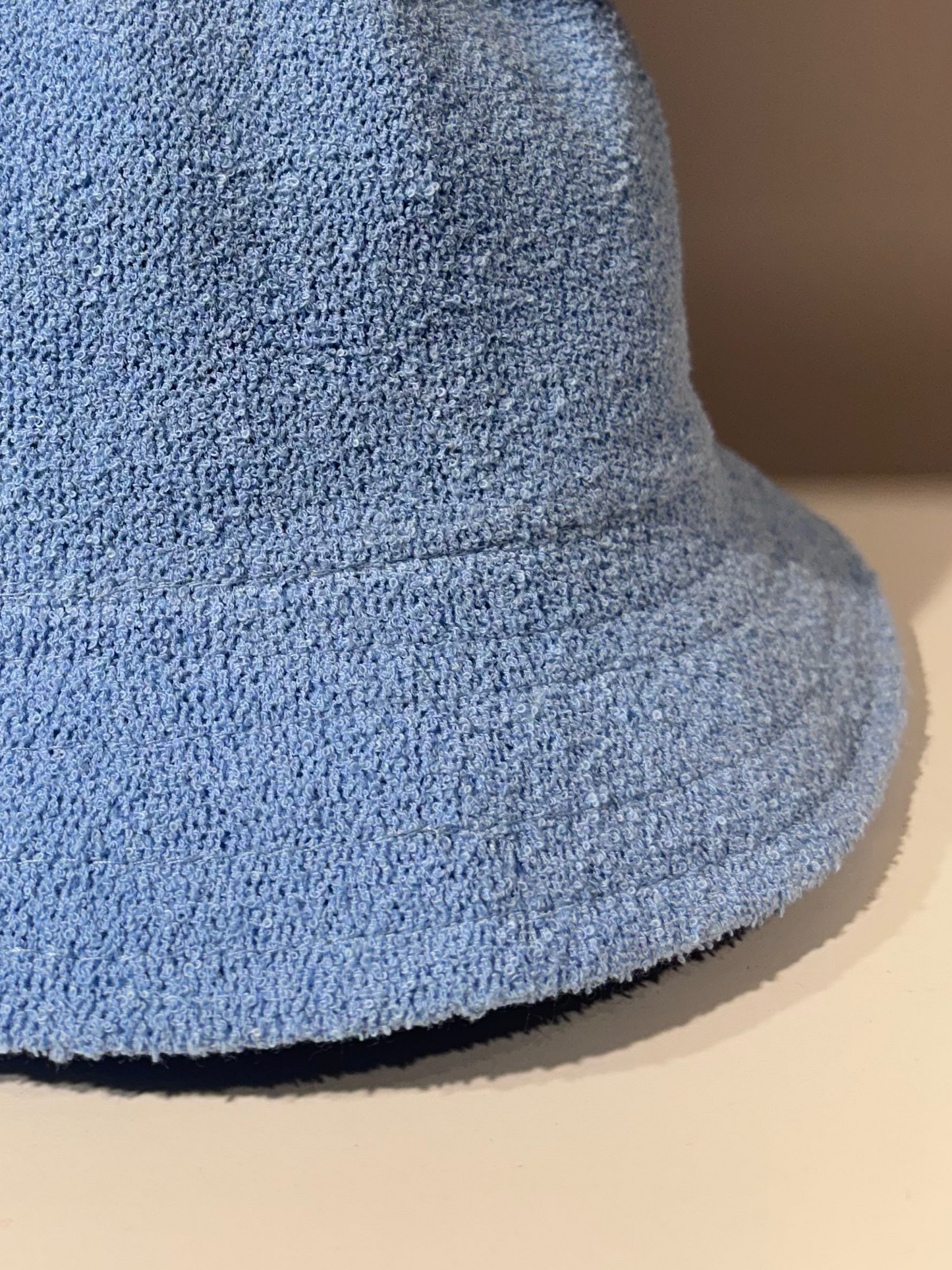 Blue Soft Terry Cloth Bucket Hat