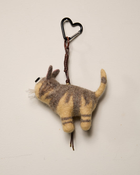 Porte-Clés Chat Calico en Laine
