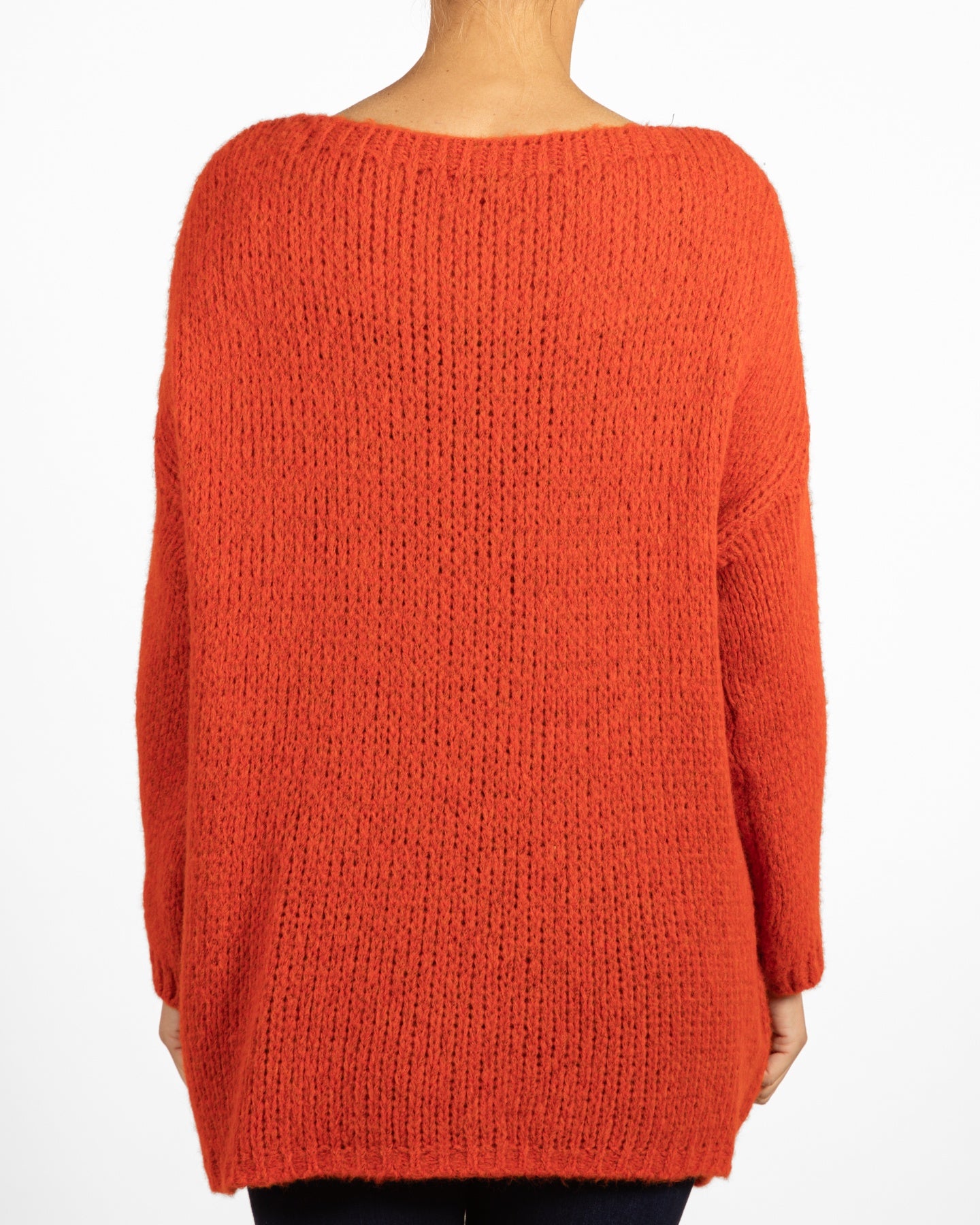 Ruby Scoop Neck Drop Shoulder Hi Low Sweater