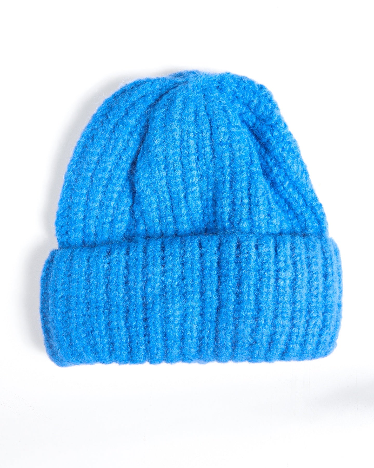 Bonnet à côtes bleu royal