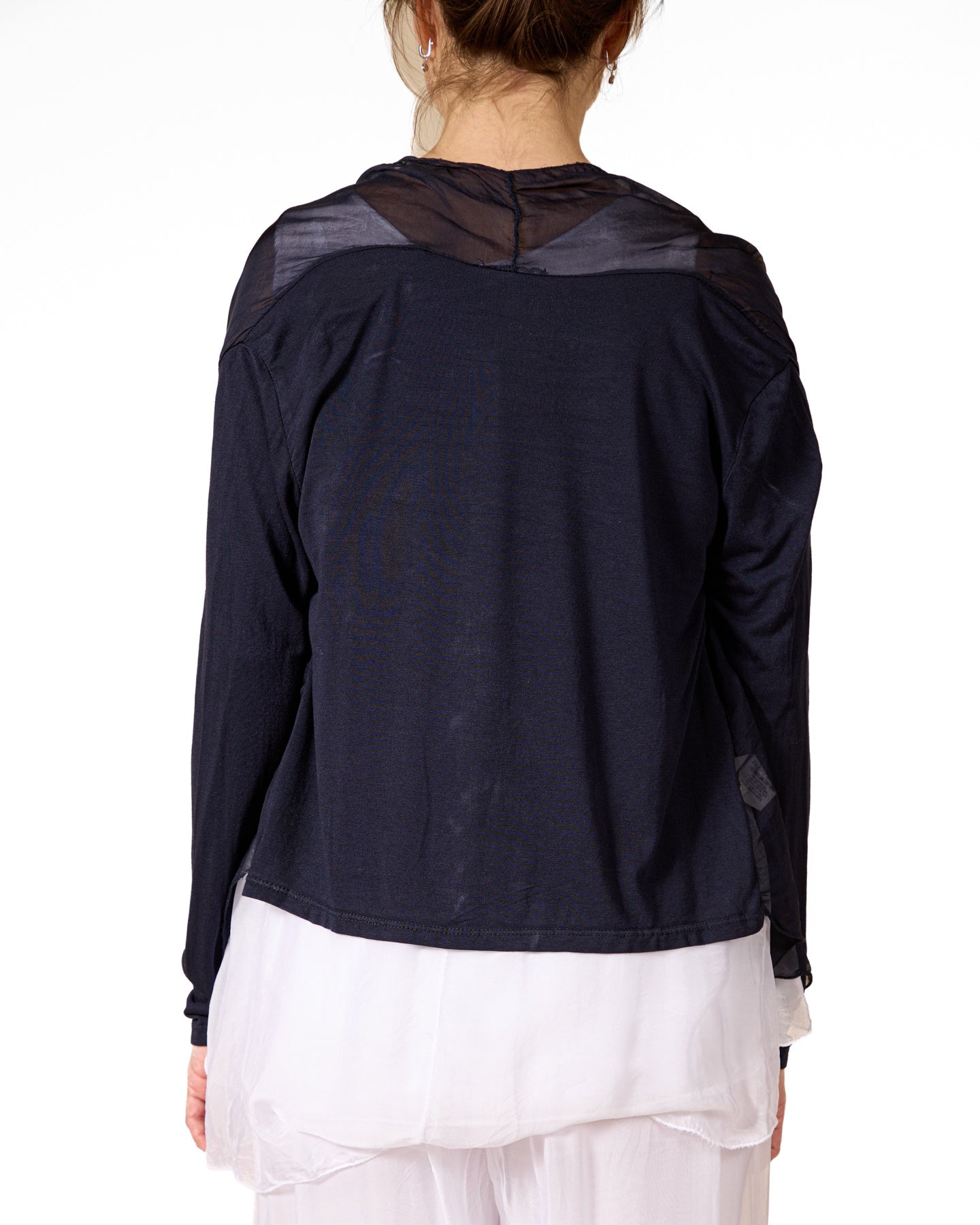 Midnight Long Sleeve Silk Combo Bolero