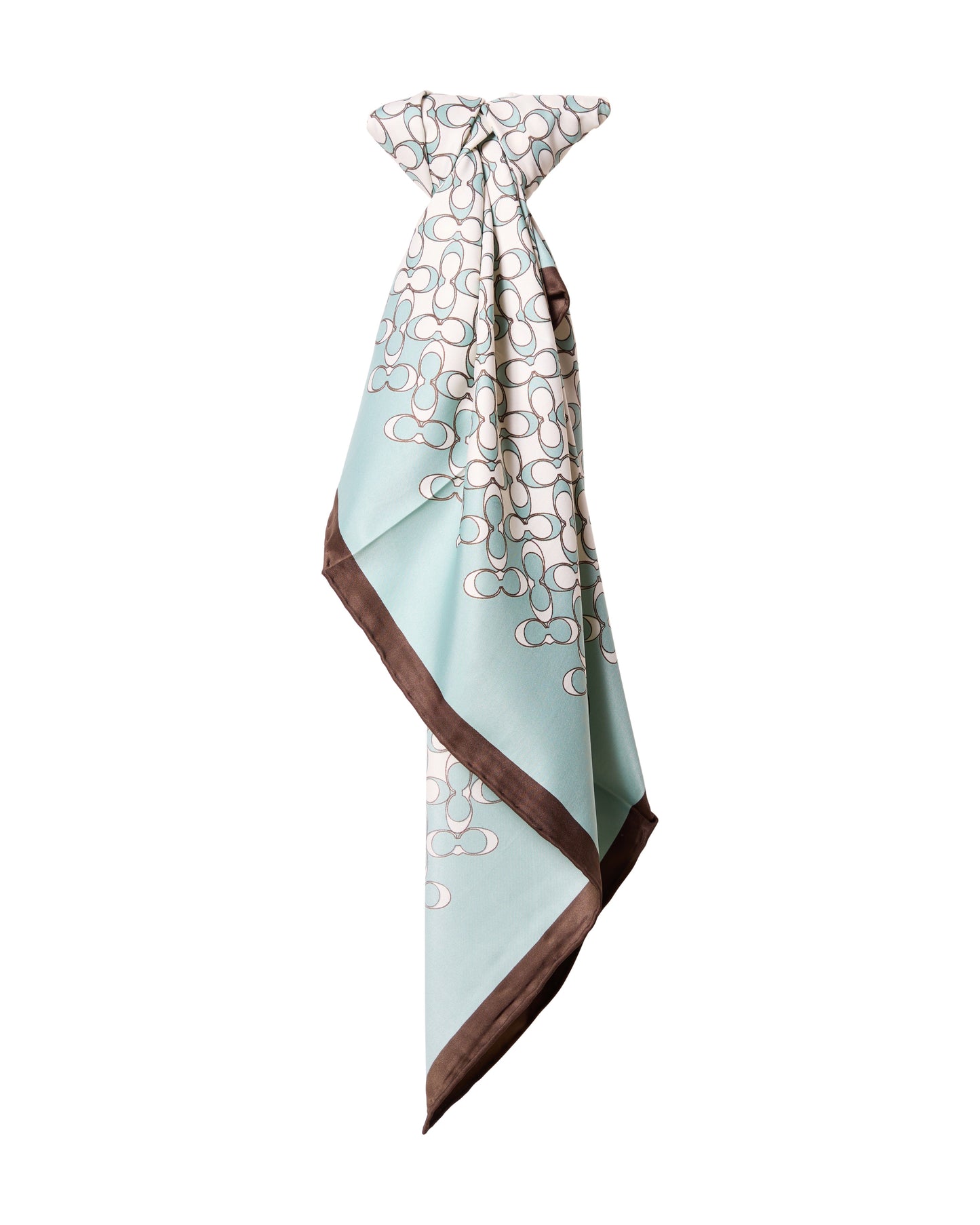 Blue Double C Printed Square Decorative Scarf