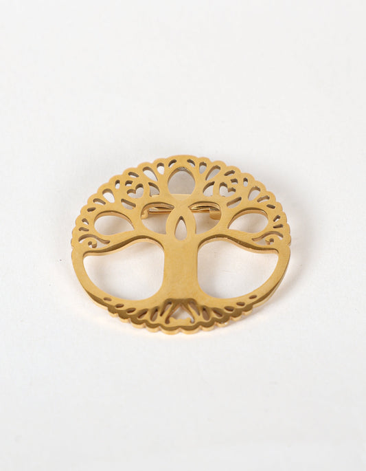 Timeless Tree Brooch in Gold