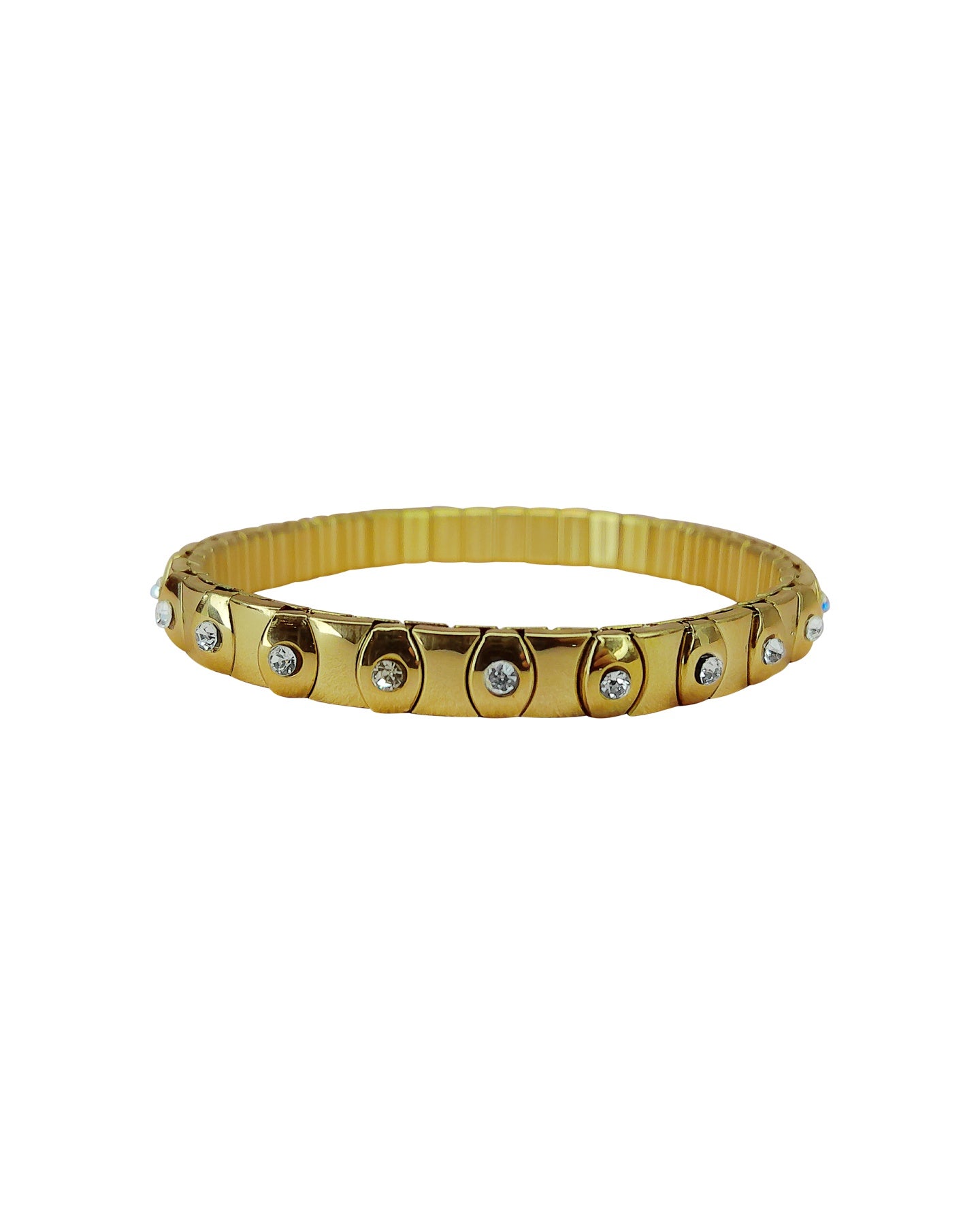 Gold Bracelet with Crystal Accents