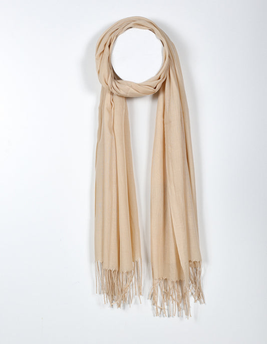 Soft Draped Scarf in Taupe