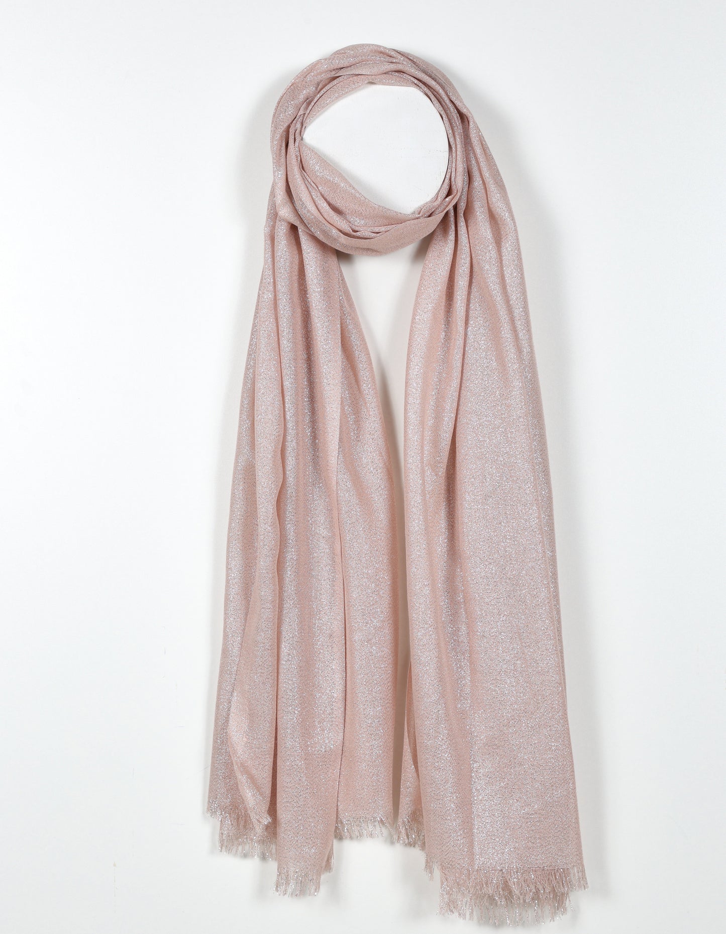 Lightweight Sparkling Scarf in Pink