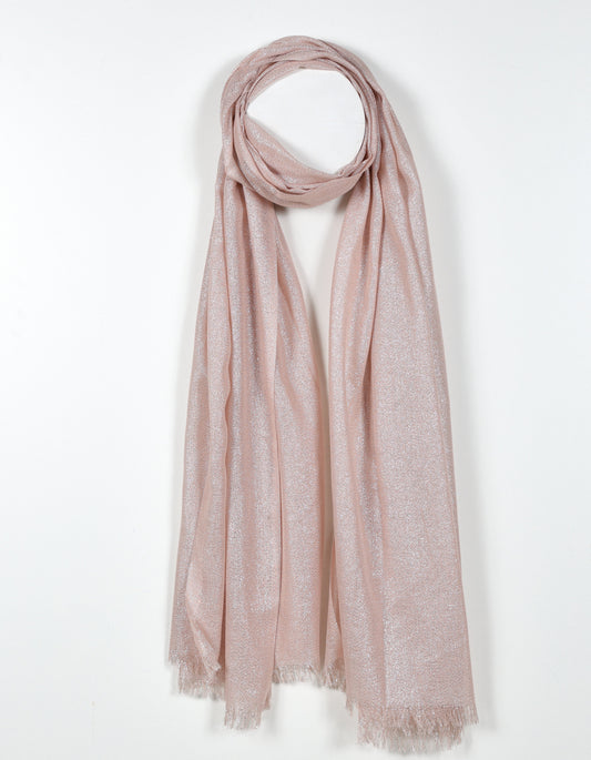 Lightweight Sparkling Scarf in Pink