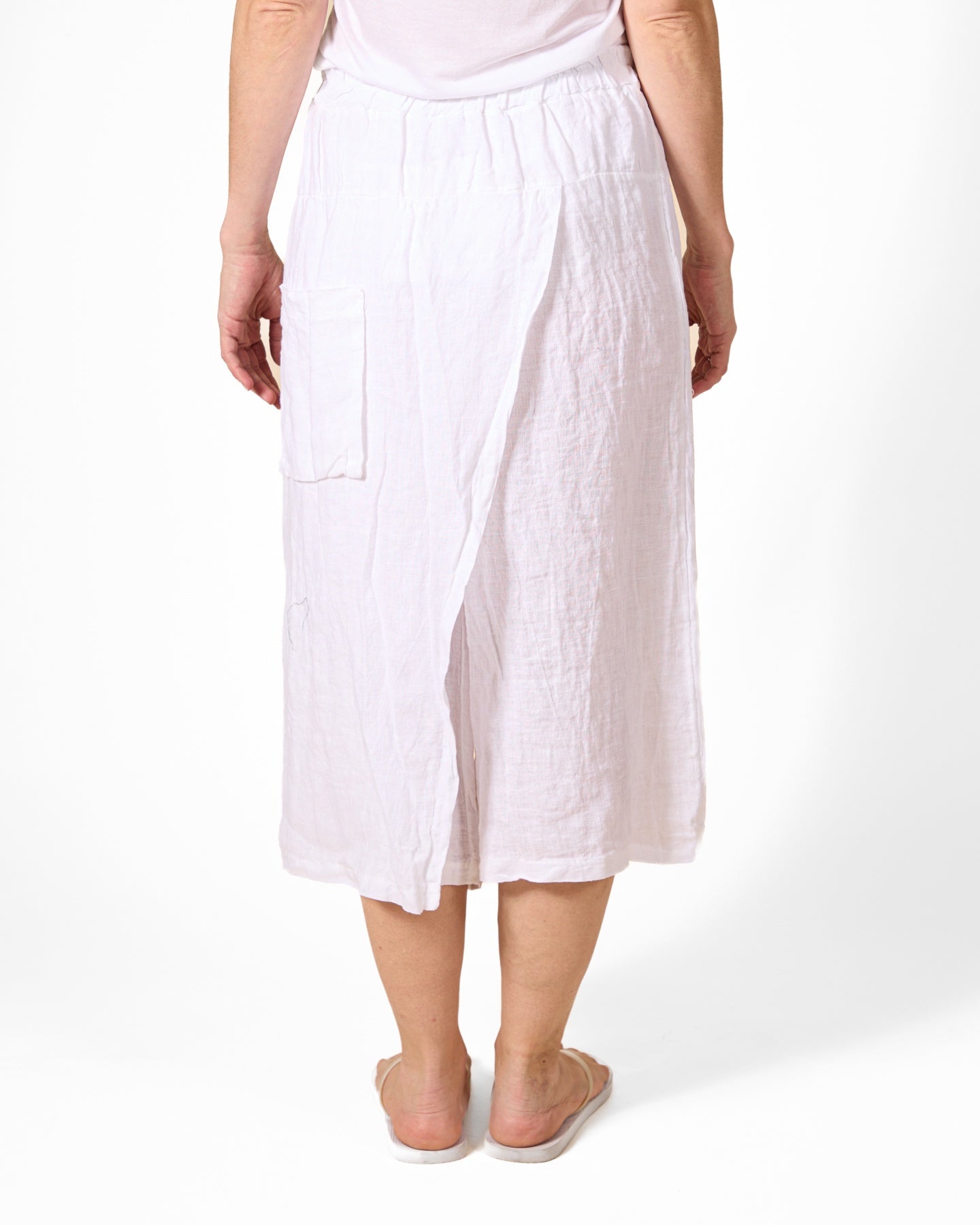 White Combo Skirt Pant