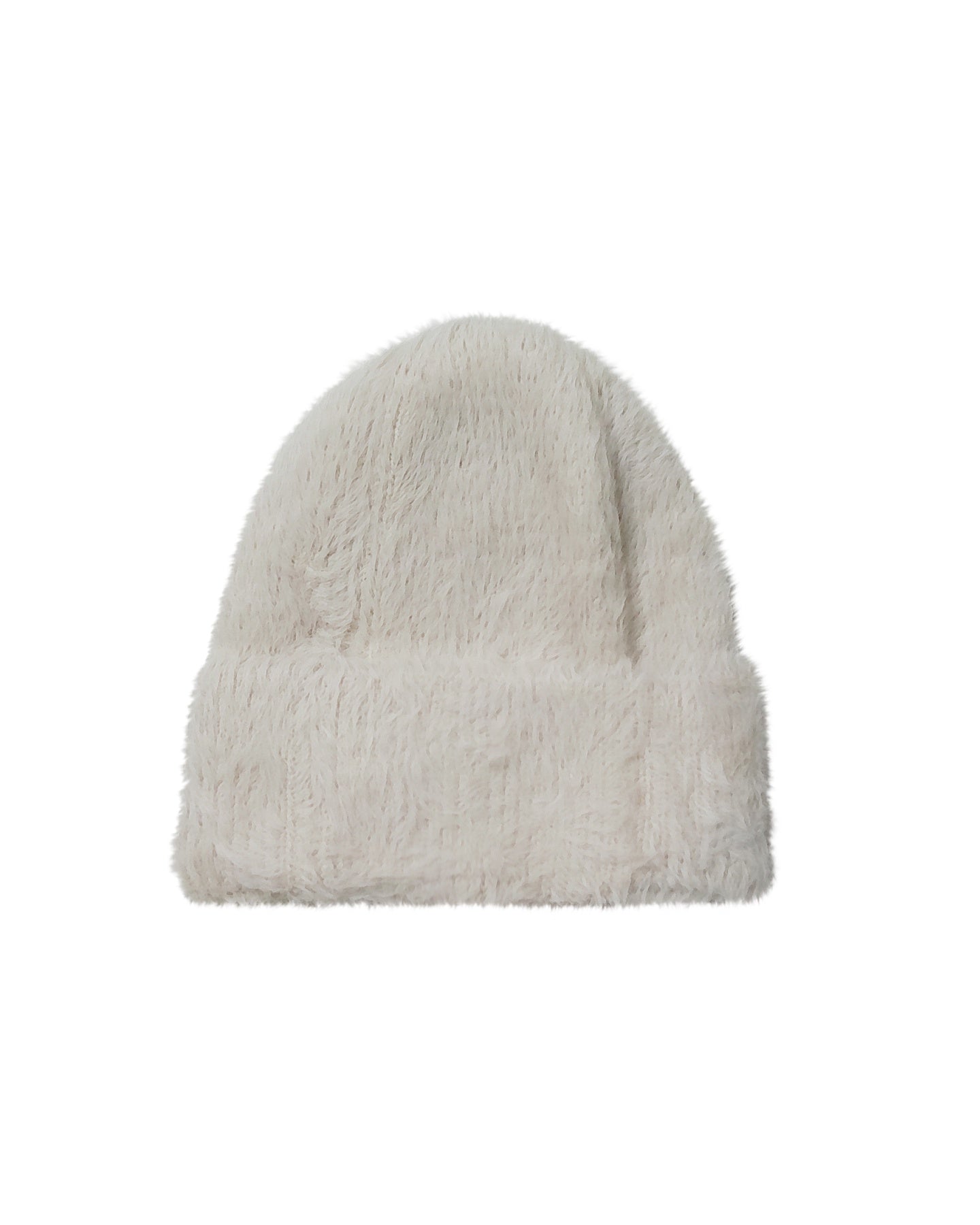 Light Cream Fluffy Beanie