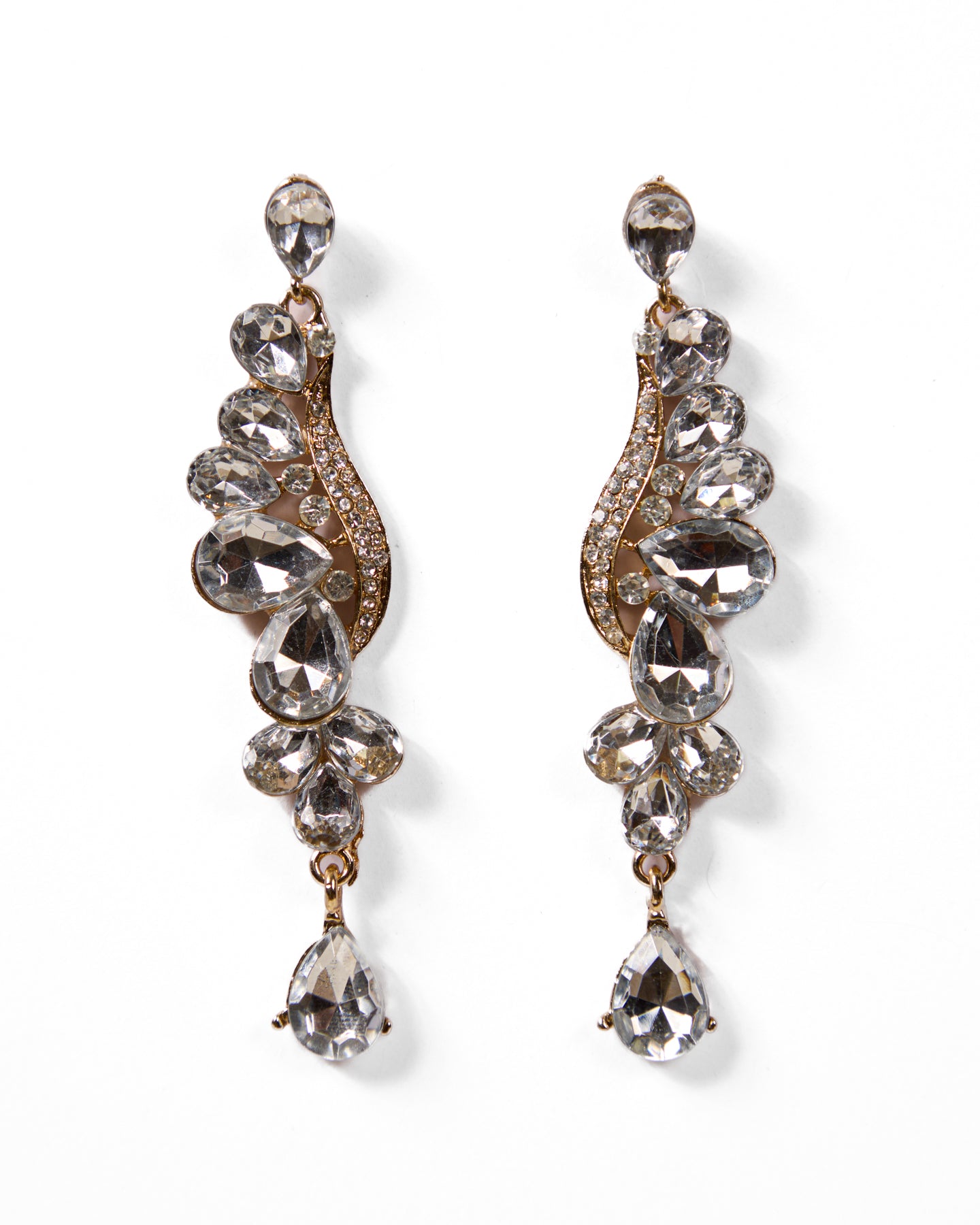 Cascading Crystal Drop Earrings