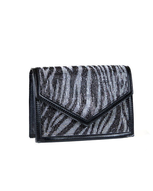 Zebra Crystal Envelope Bag