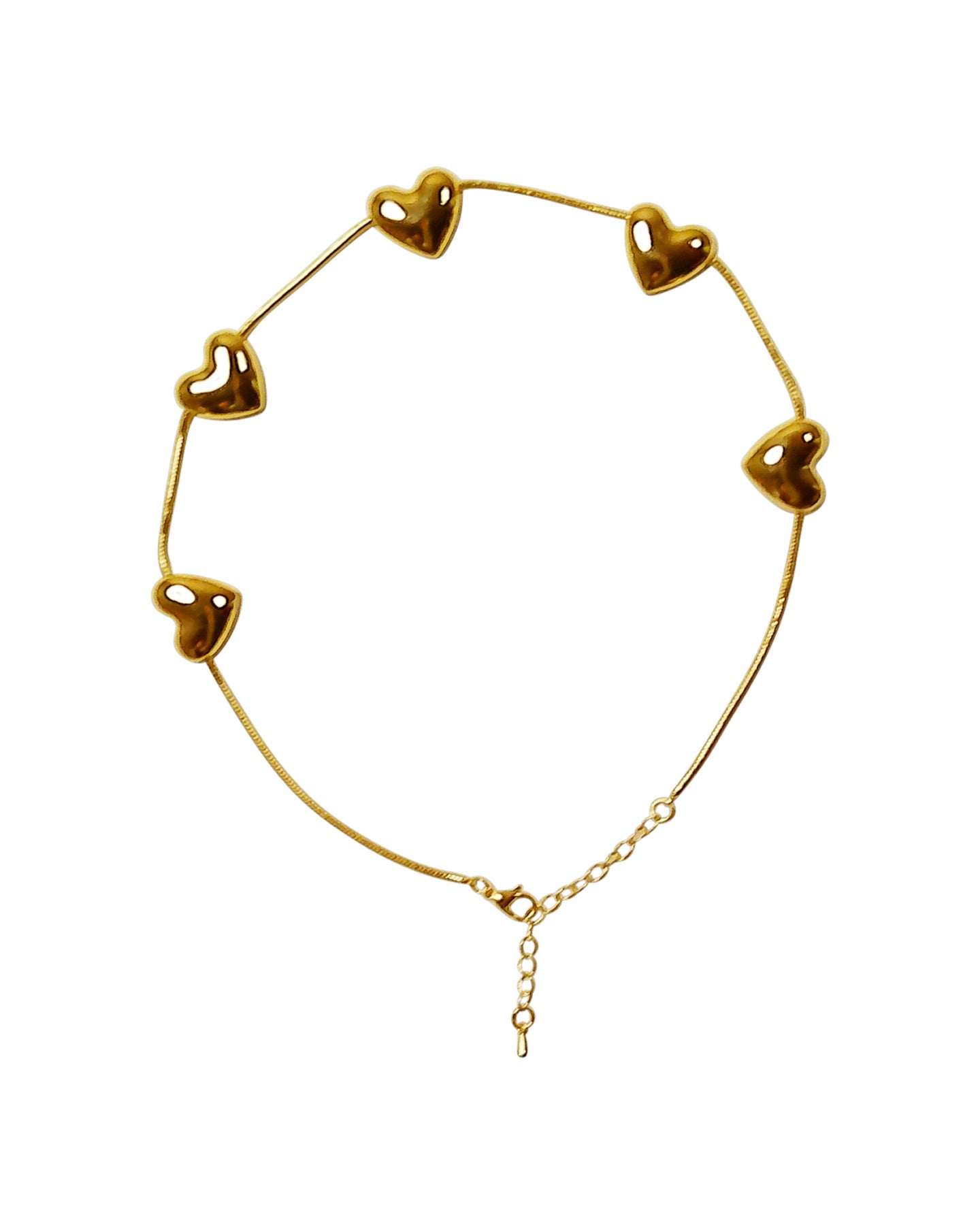 Gold Heart Chain Necklace