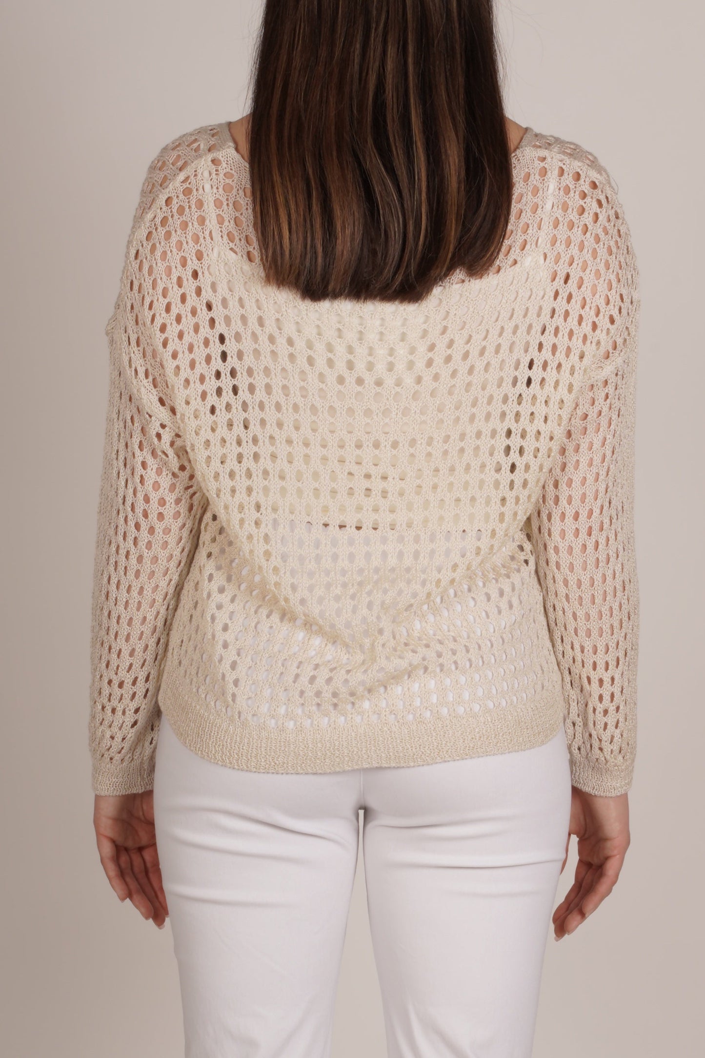 Pull Sand à Manches Longues, Col Bateau, Étoiles sur le Devant