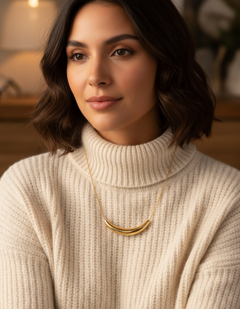 Collier croissant d'or