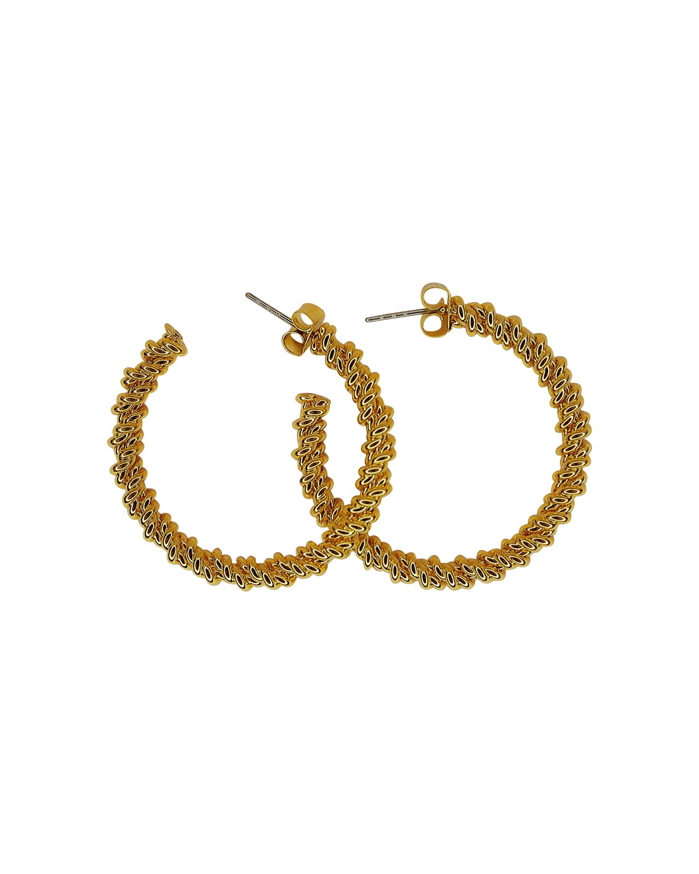 Textured Gold Hoop Earrings