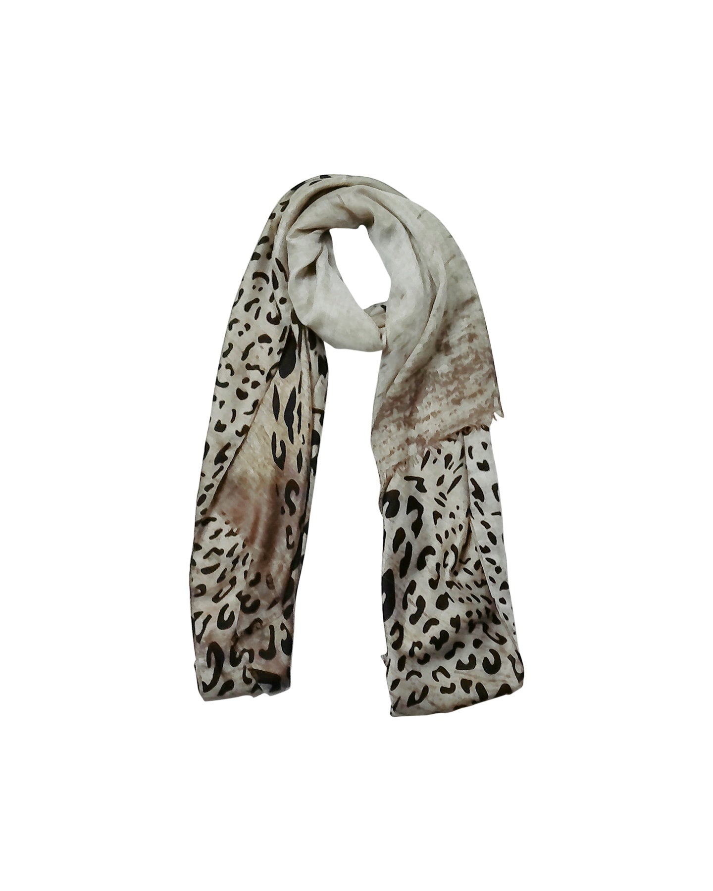 Taupe Leopard Pattern Scarf