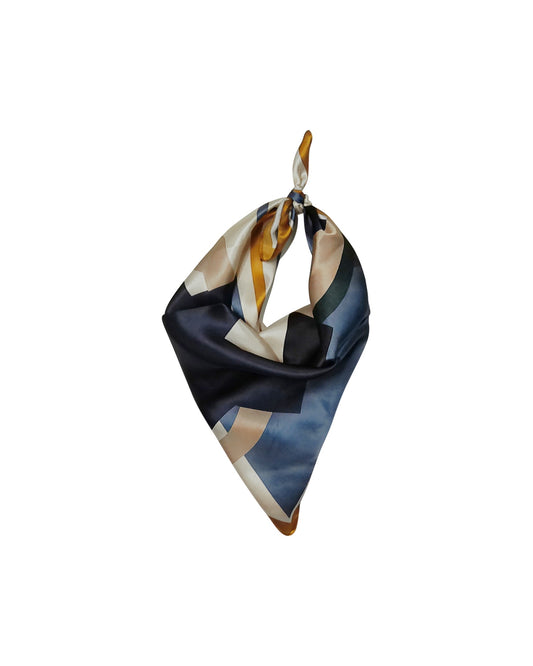 Minimalist Fashion Illustration Silk Scarf