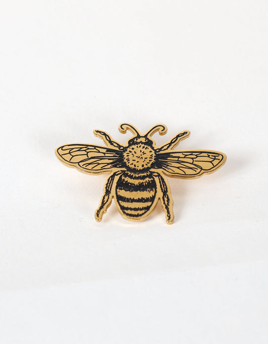Broche abeille élégante en or